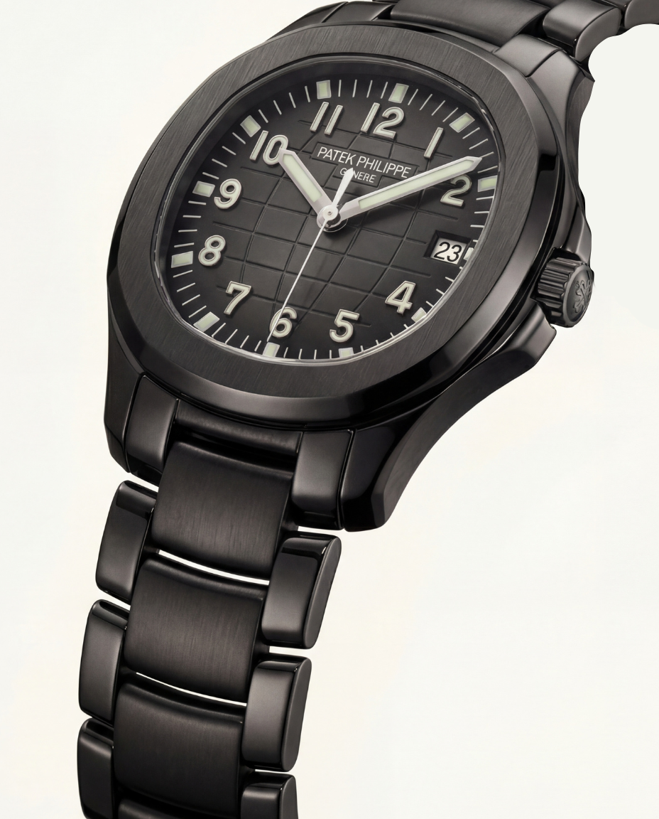Premium Black Sports Steel Watch with Date Display