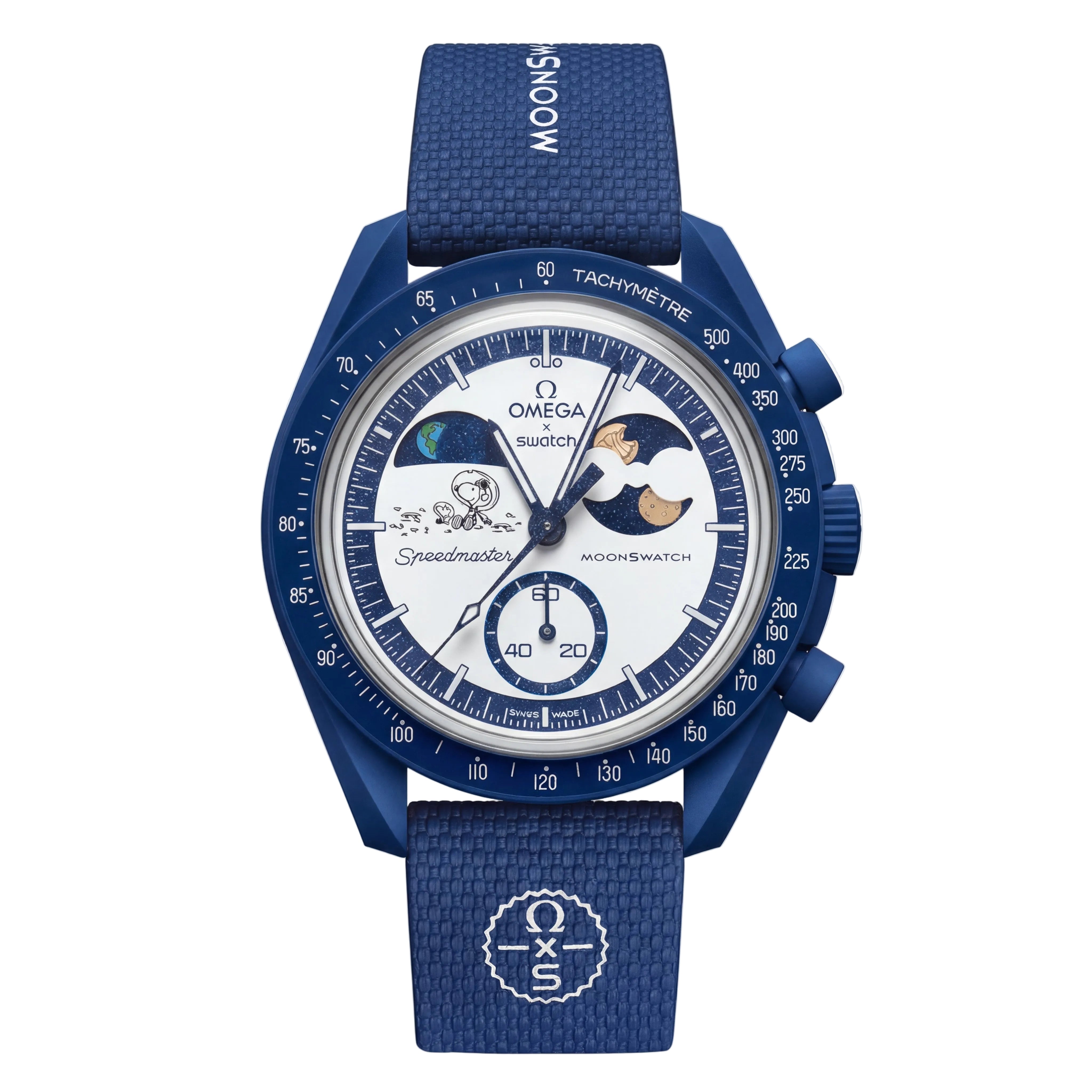 Blue Moon Chronograph Watch with Tachymeter Bezel