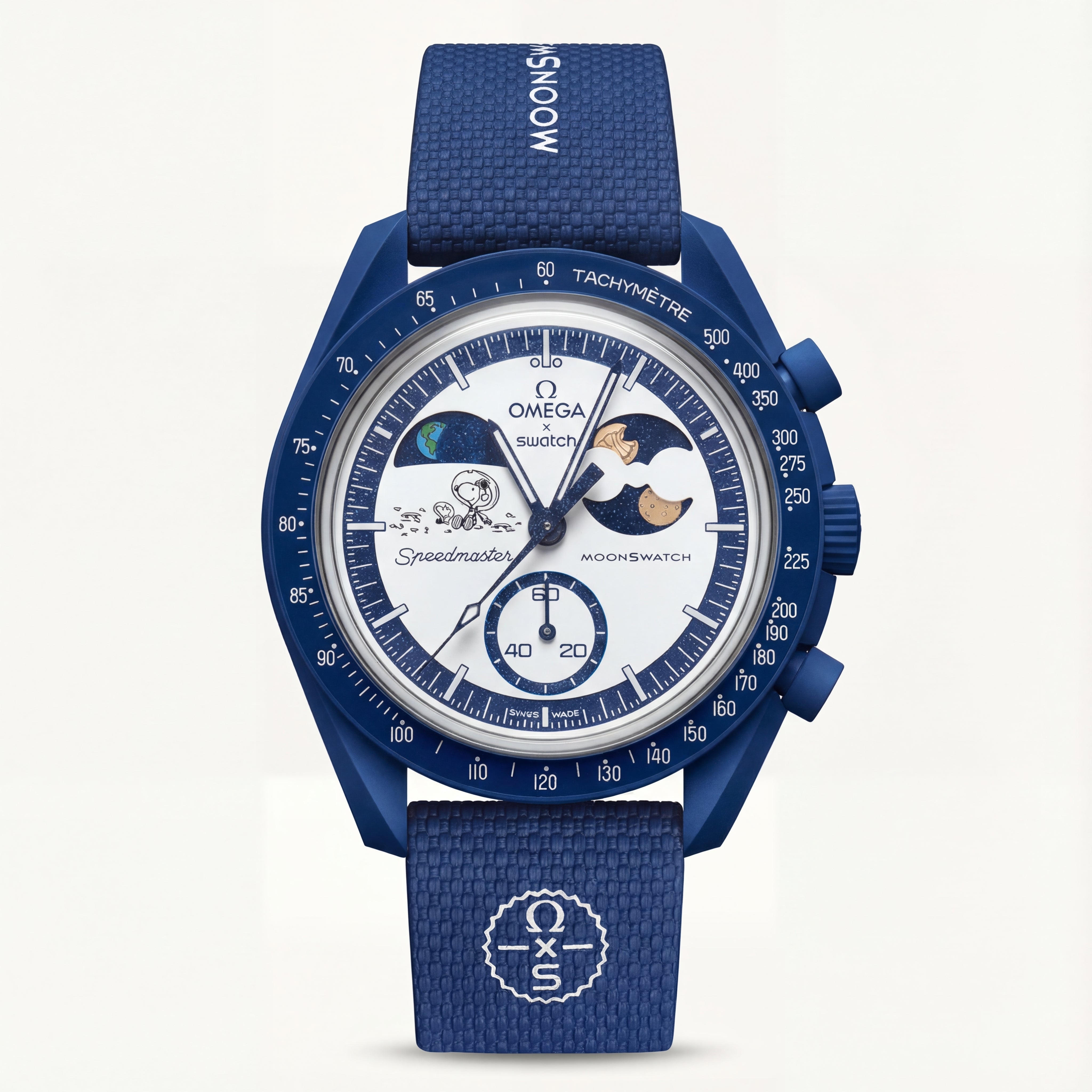 Blue Moon Chronograph Watch with Tachymeter Bezel