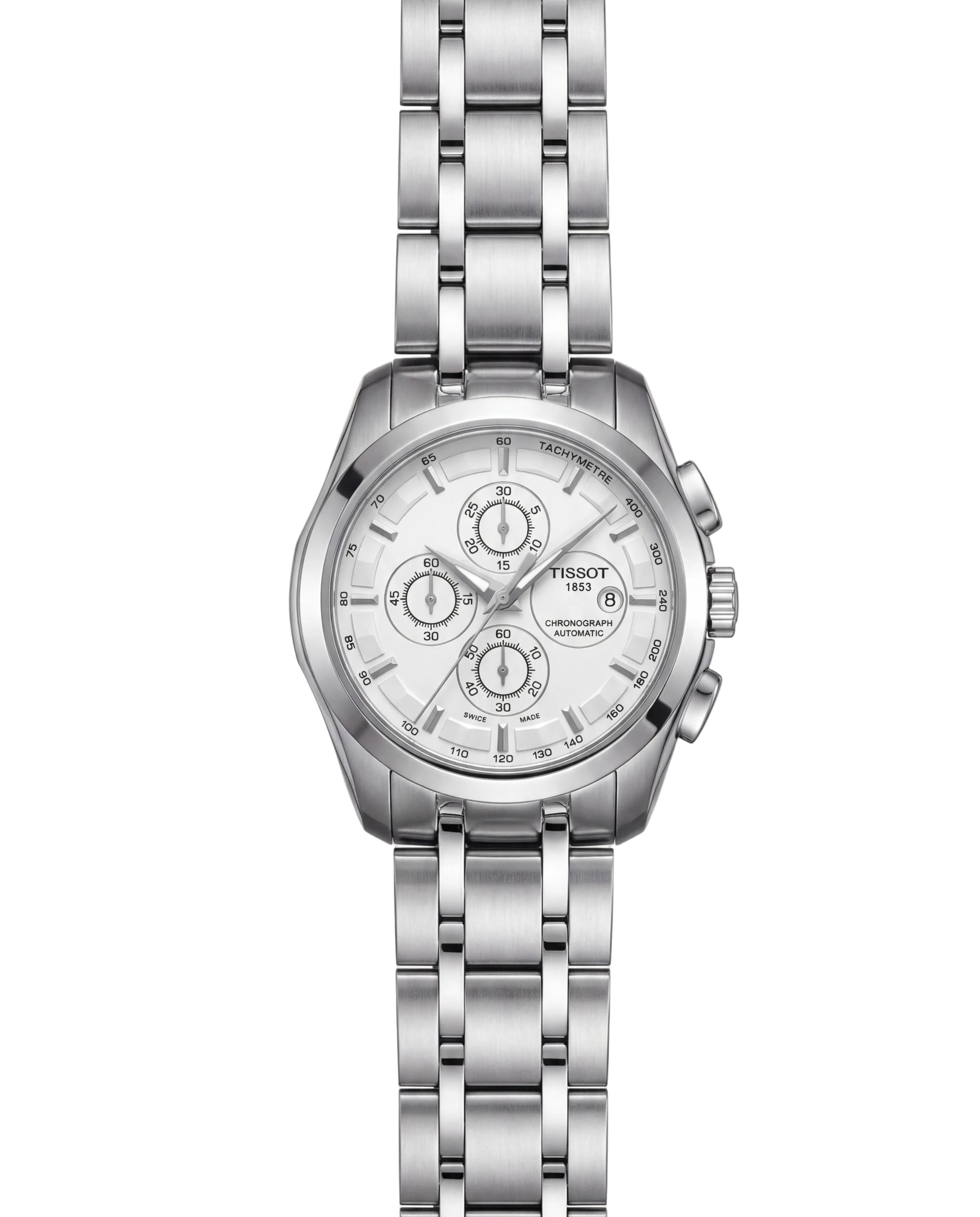 Classic White Dial -Style Chronograph Men’s Watch