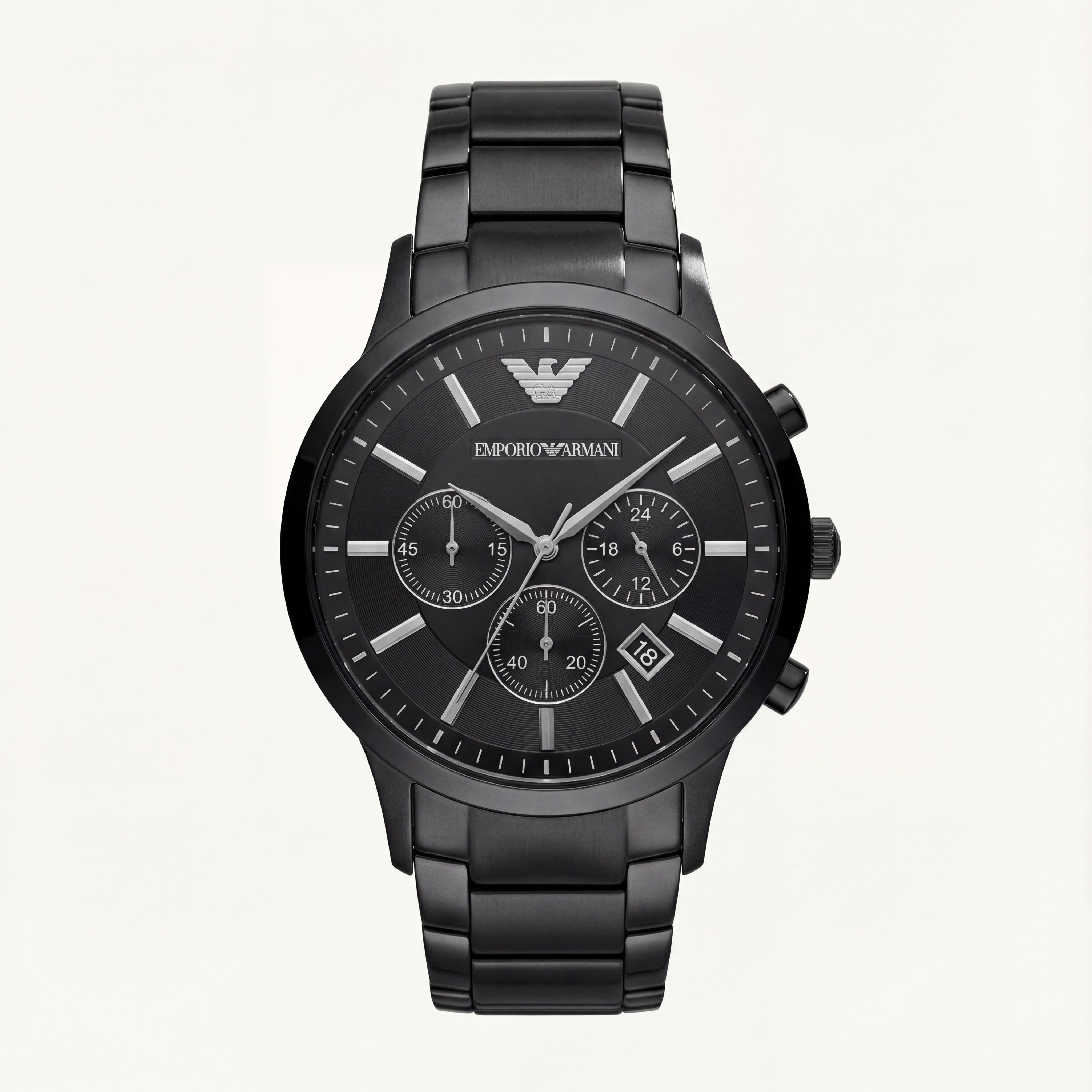 Luxury Full Black Chronograph Style Wrist Watch