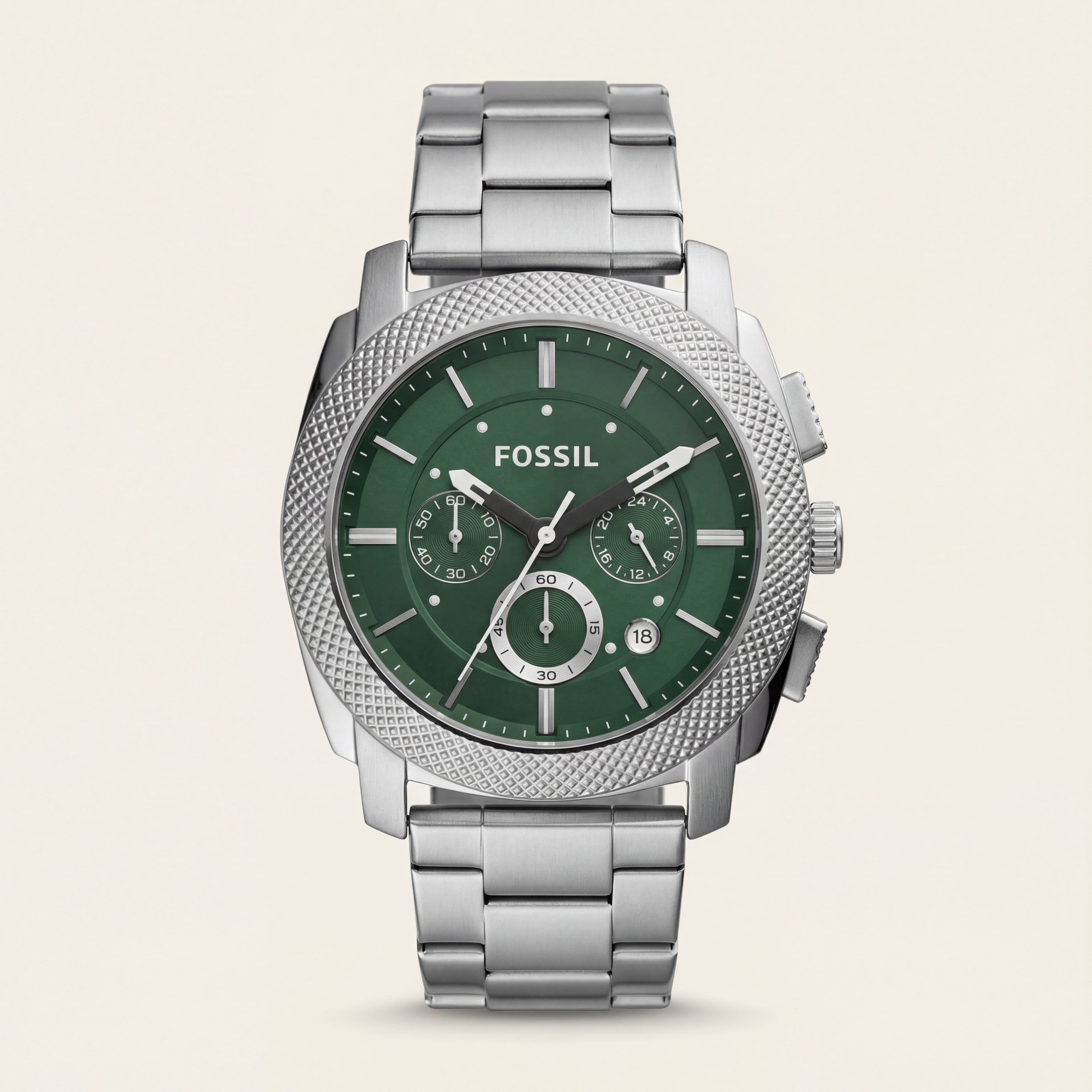 Emerald Green Chronograph Stainless Steel Men’s Watch