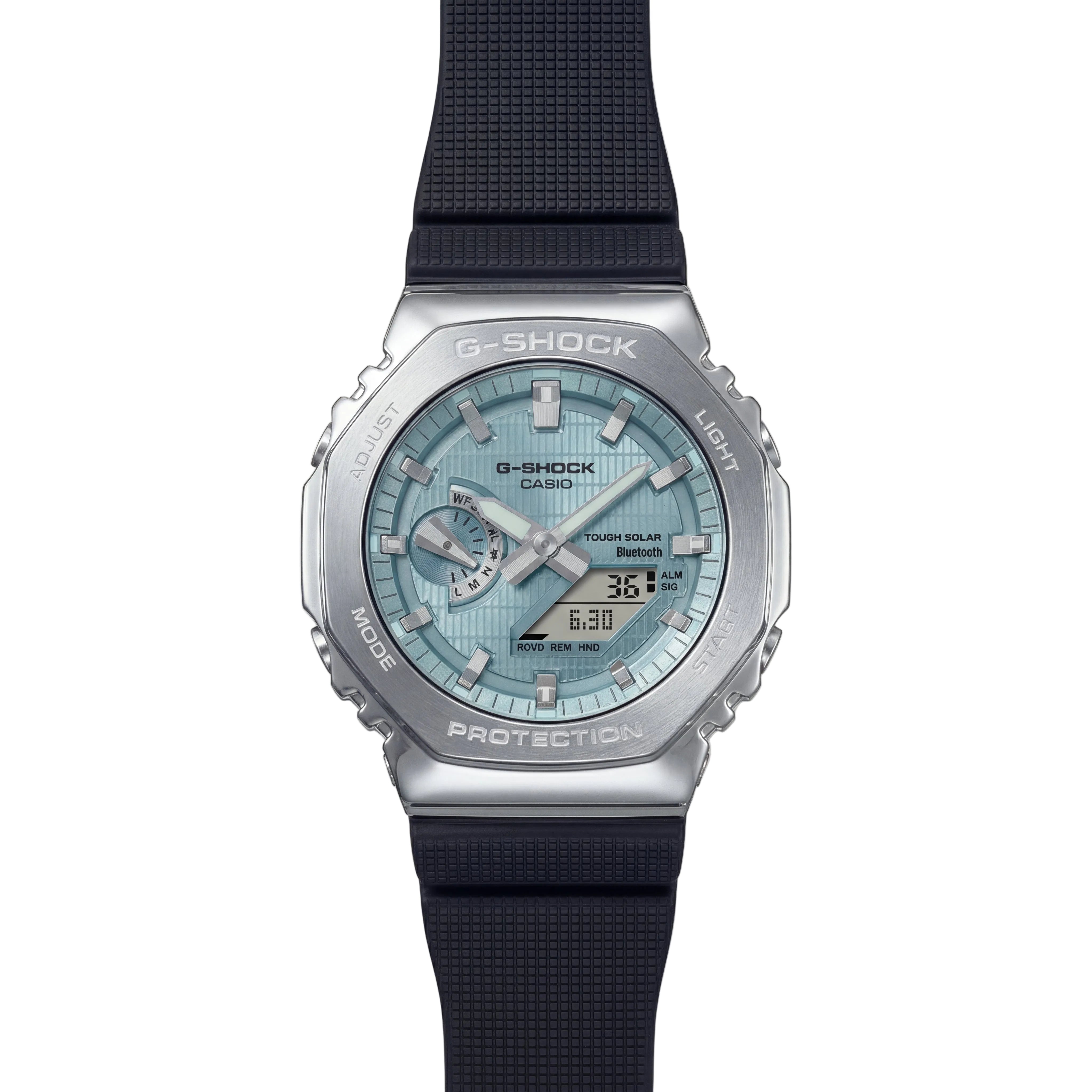 Ice Blue Hybrid Solar Sports Protection Watch