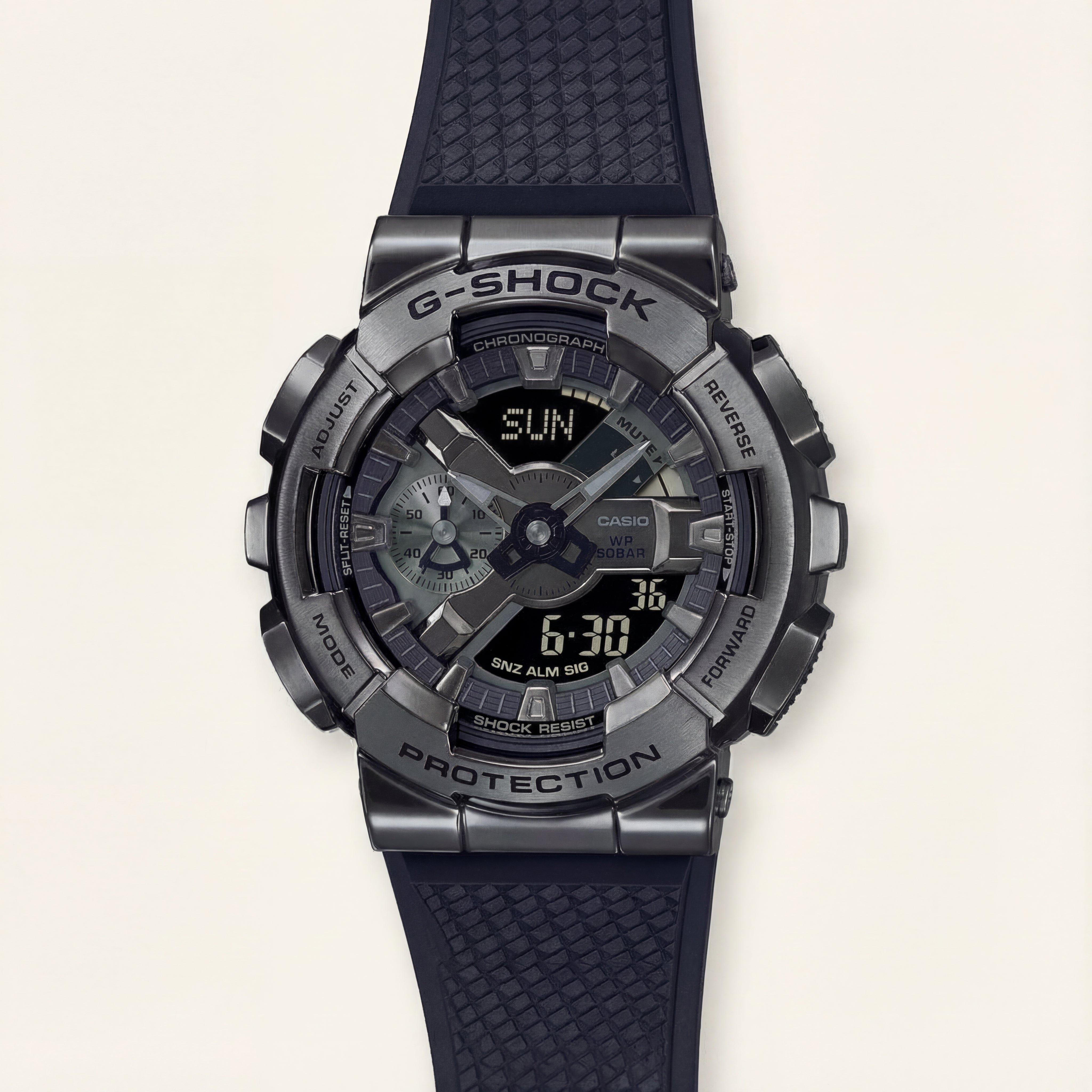 Carbon Steel Hybrid Chronograph Tactical Sports Watch