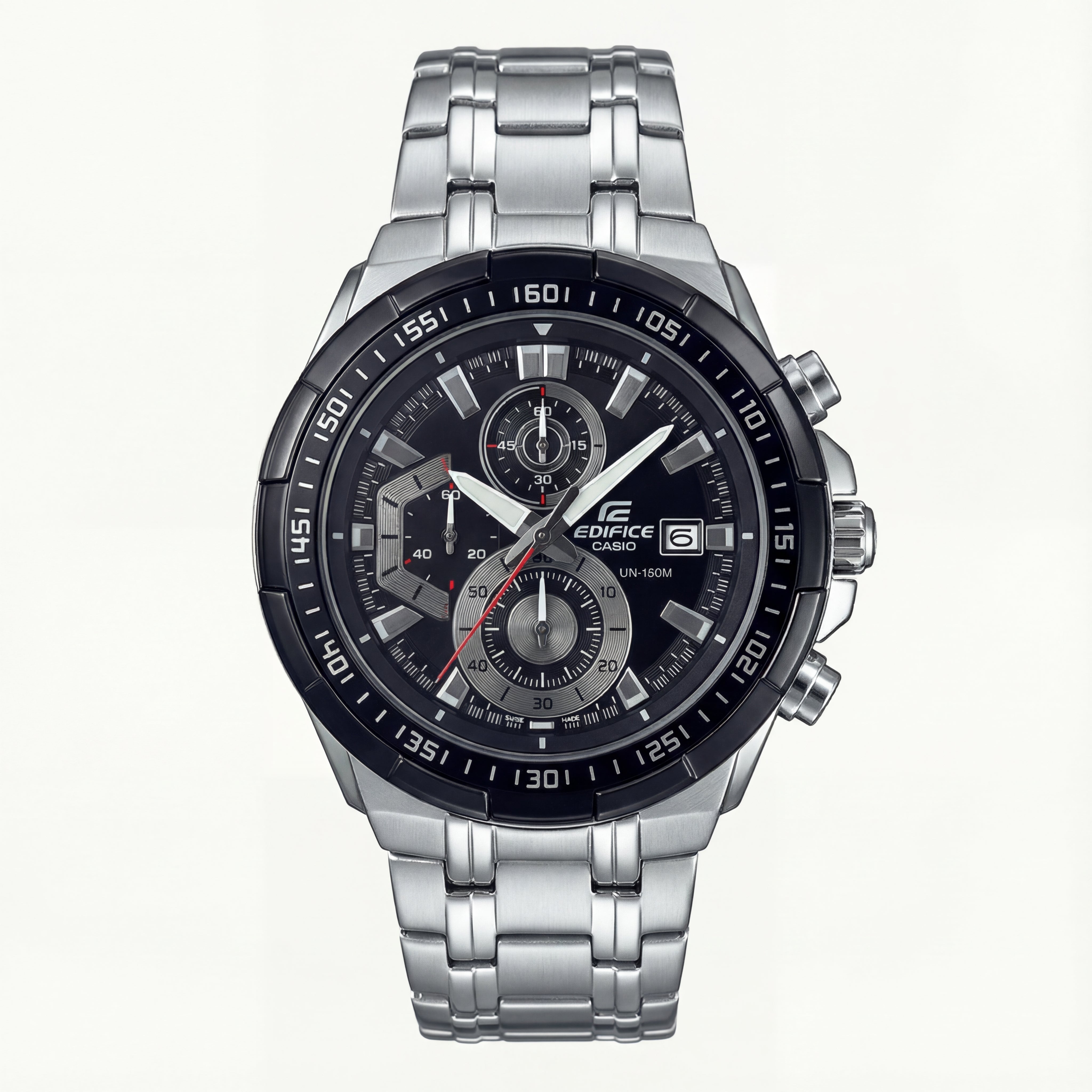 Steel Chronograph Black Dial Sport Men’s Watch