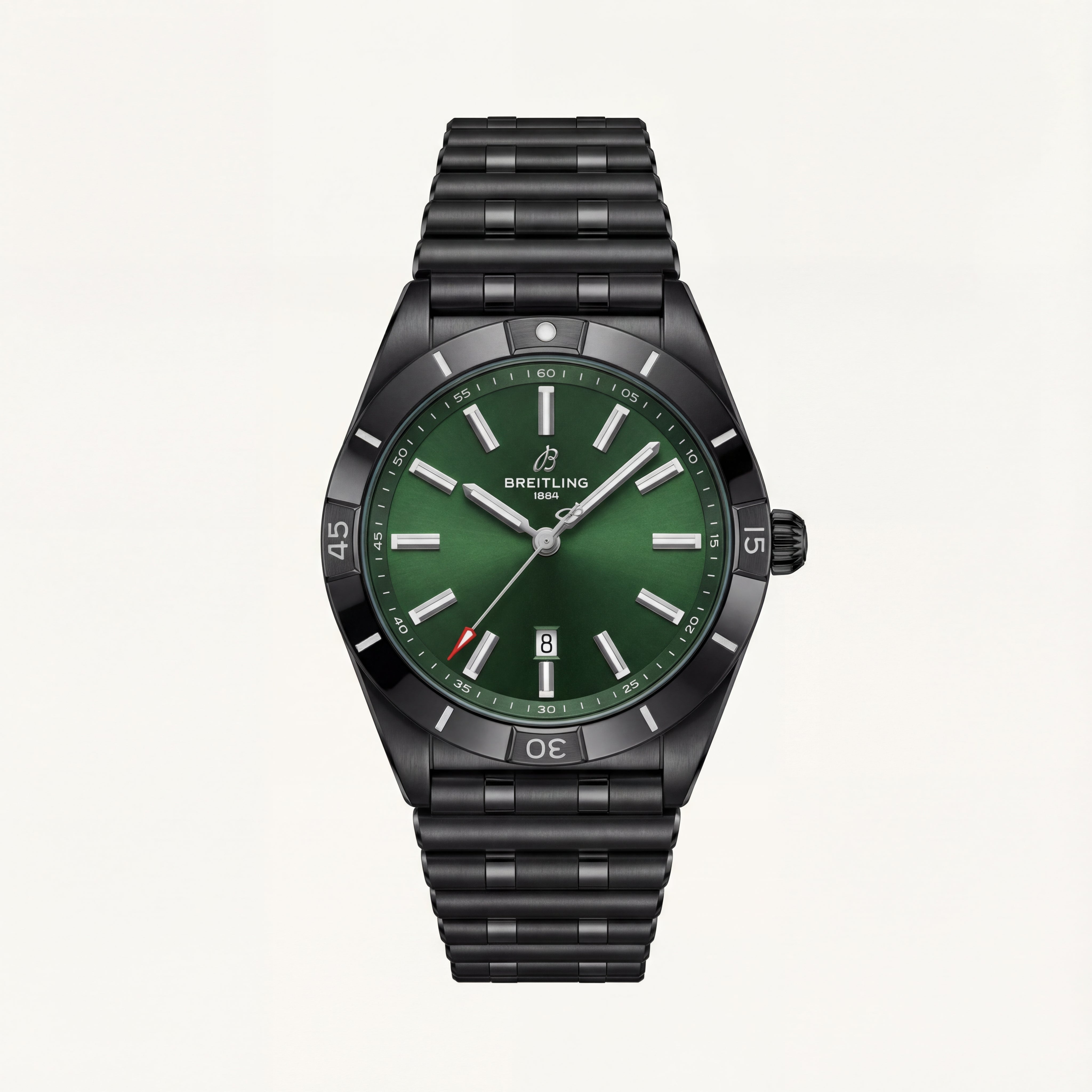 Midnight Black Green Sunburst Luxury Men’s Watch