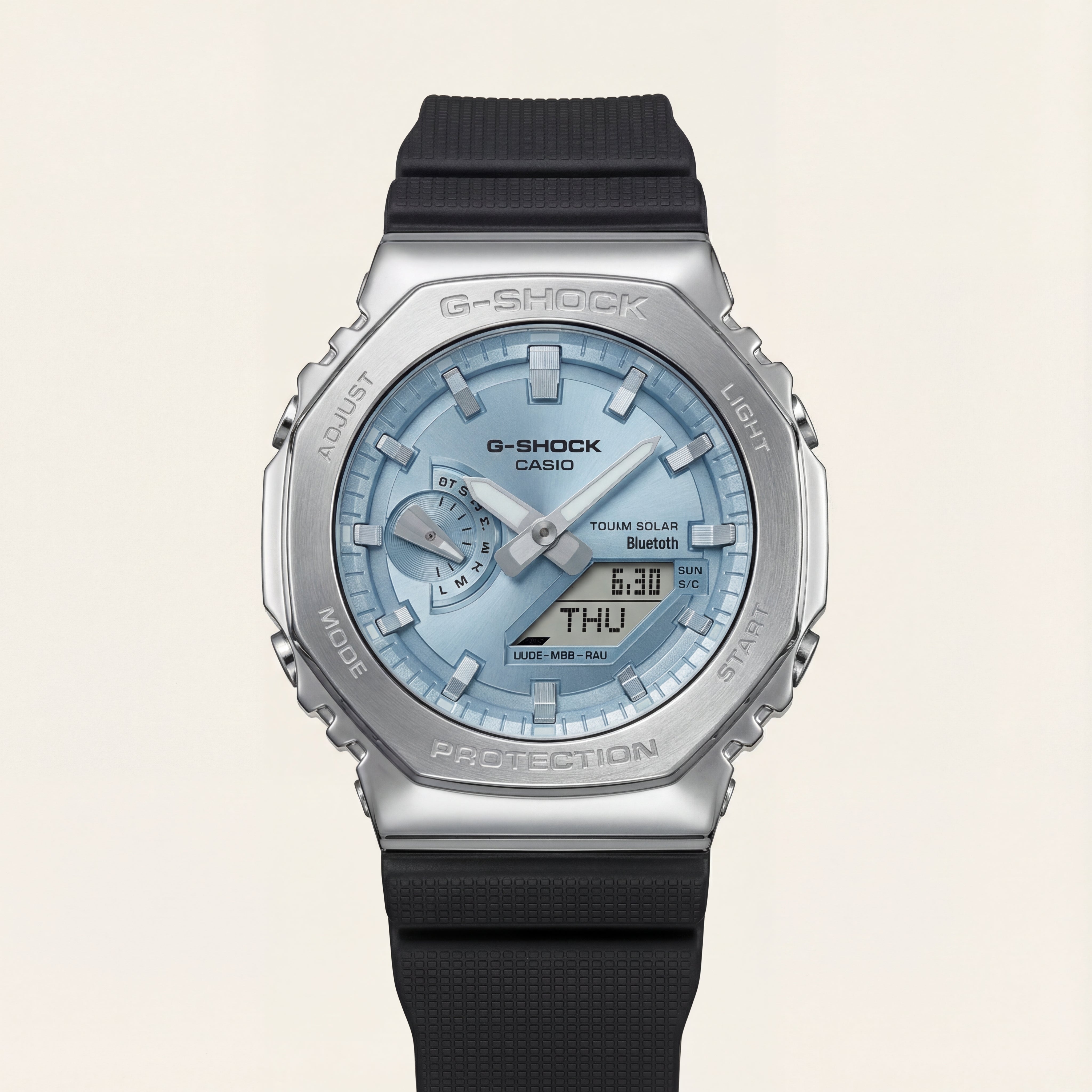 Ice Blue Dial Solar Bluetooth Sports Men’s Watch