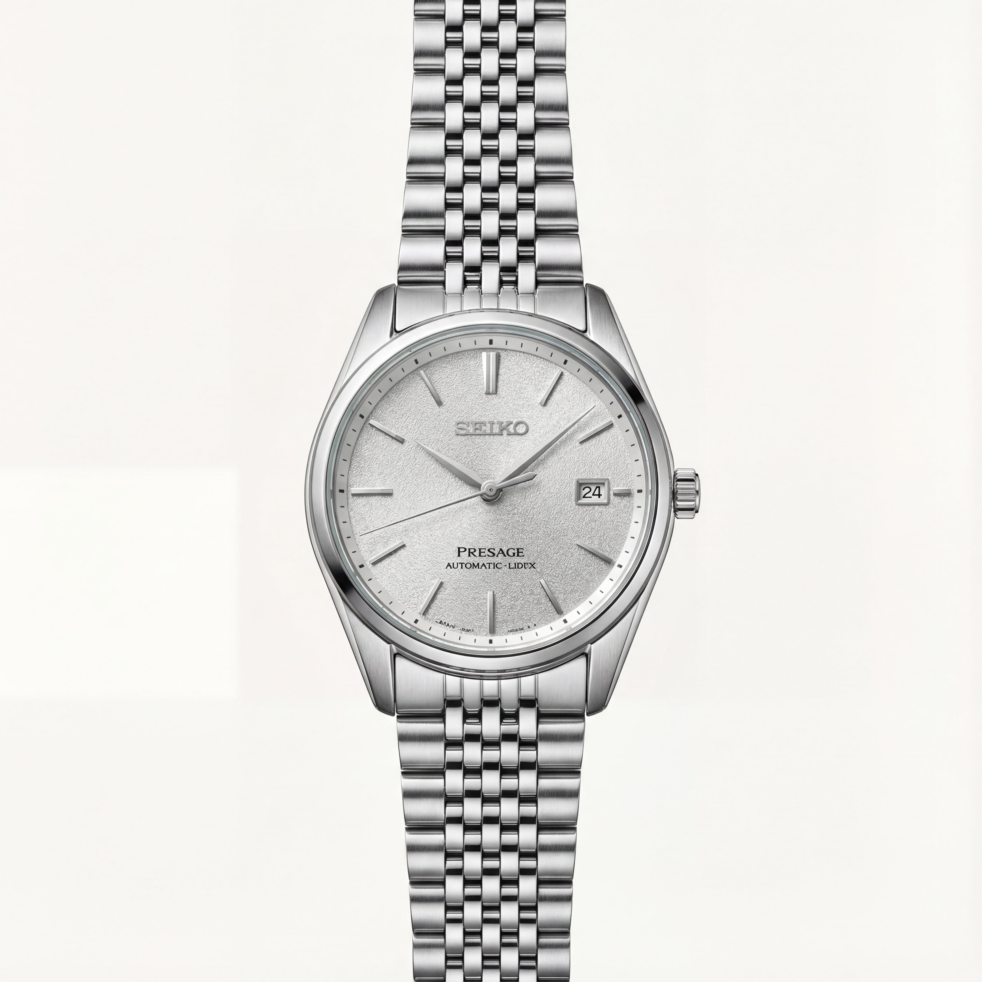 Silver Textured Dial Automatic Classic Men’s Watch