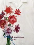 Men's Casual Floral Earth Laughs Print Shirt