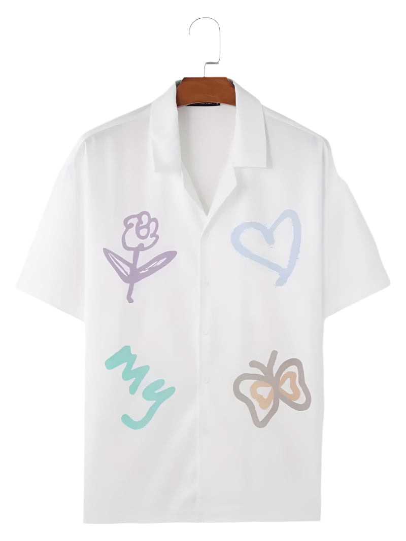 Men's Lightweight Cartoon Print Shirt