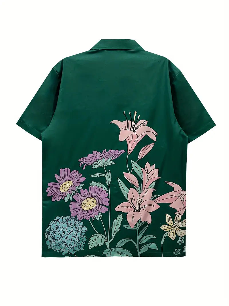 Men's Tropical Floral Print Shirt