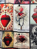 Men's Casual Love & Cross Print Button Shirt