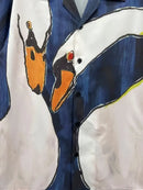 Men's Casual Goose Design Painting Shirt