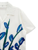Men's Tropical Blue Floral Print Shirt