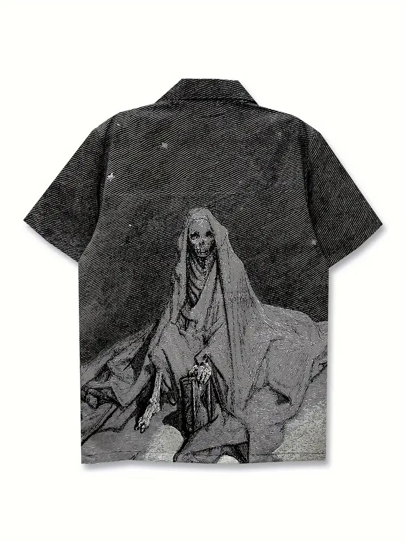 Men's Novelty Skeleton Pattern Print