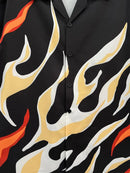 Men's Casual Flame Pattern Shirt