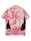 Men's Pink Floral Abstract Shirt