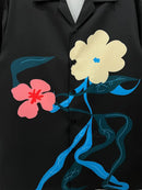 Men's Casual Bottom Plate Flower Shirt