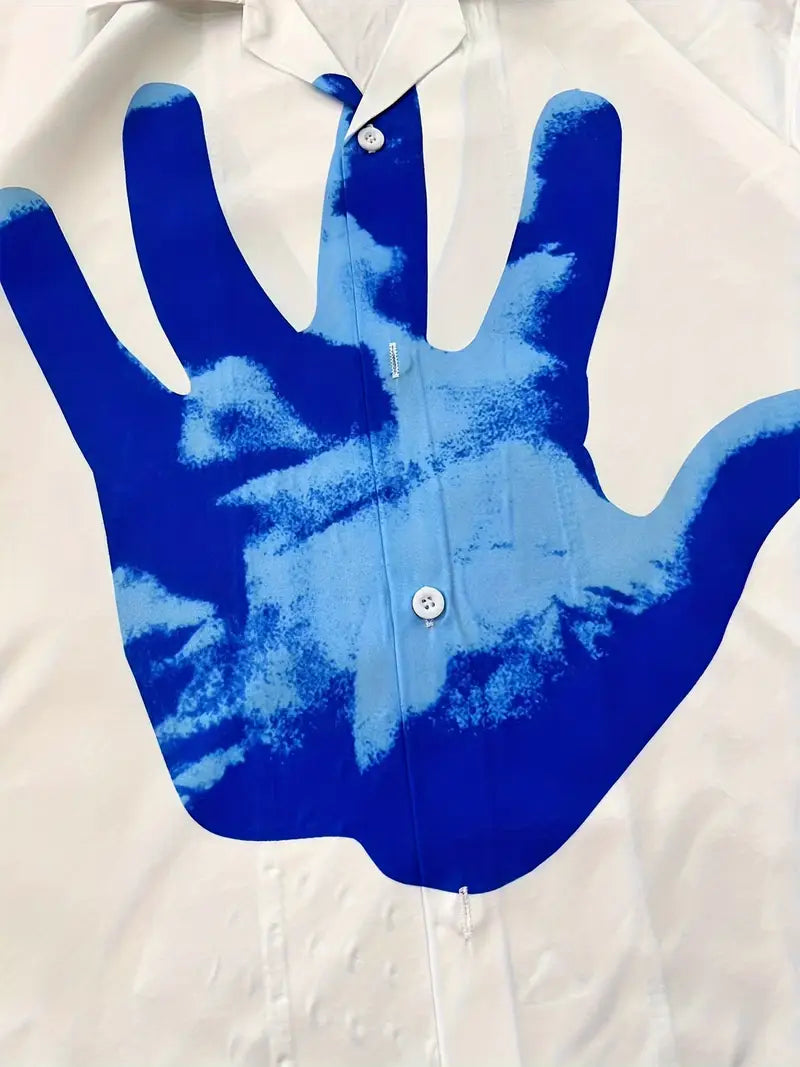 Men's Creative Button Up Lapel Shirt