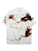 Men's Trendy Hawaiian Style Flame Print Shirt