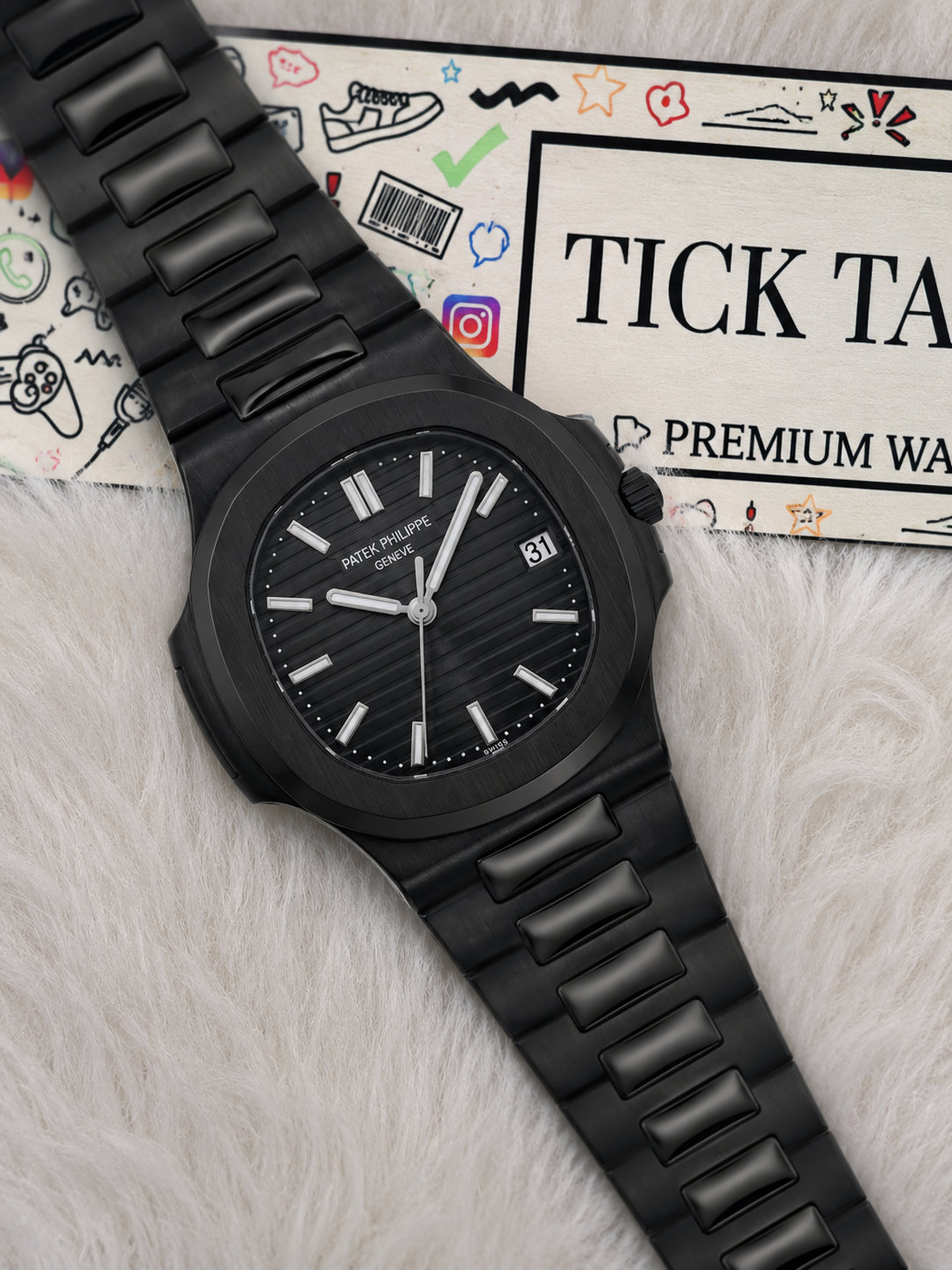 Nautiq Black Automatic Steel Luxury Watch