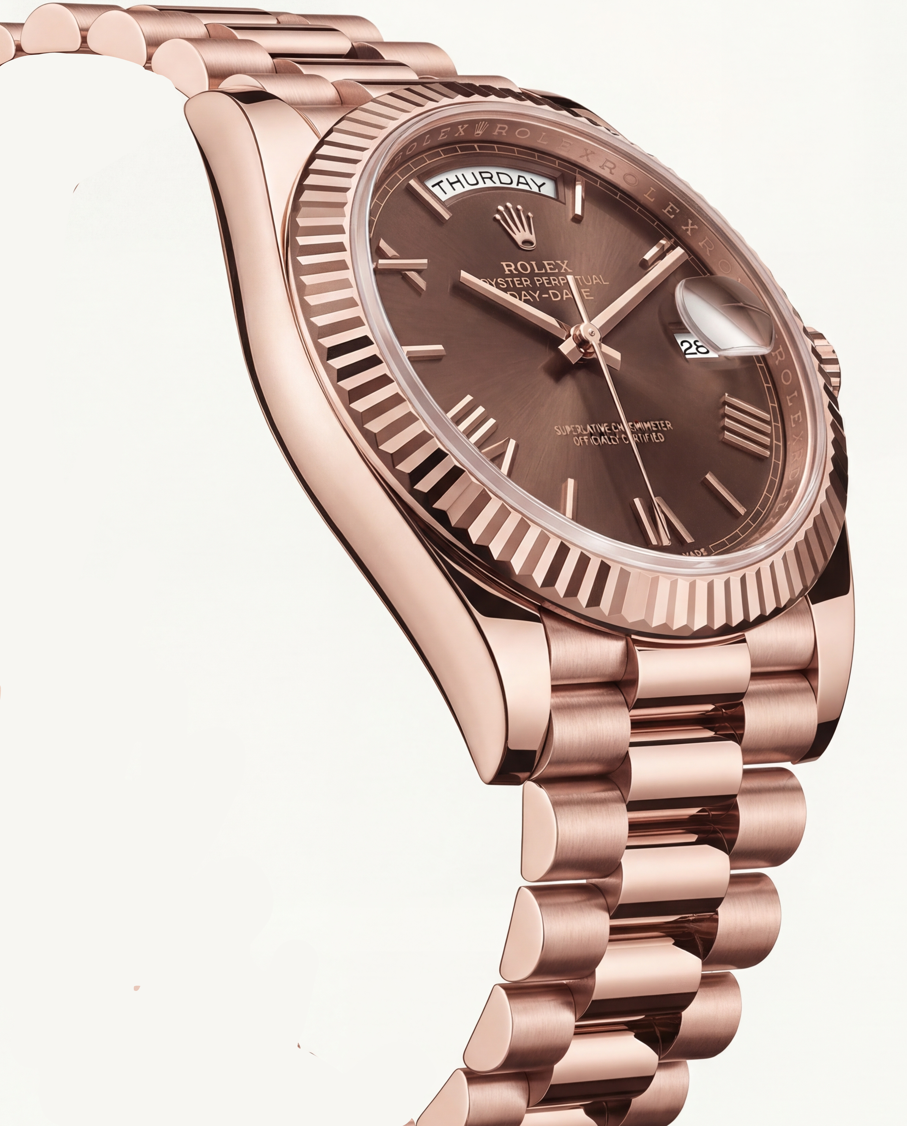 Rose Gold Day-Date Classic Roman Dial Men’s Watch