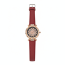 Women’s Luxury Rose-Gold Floral Crystal Dial Watch