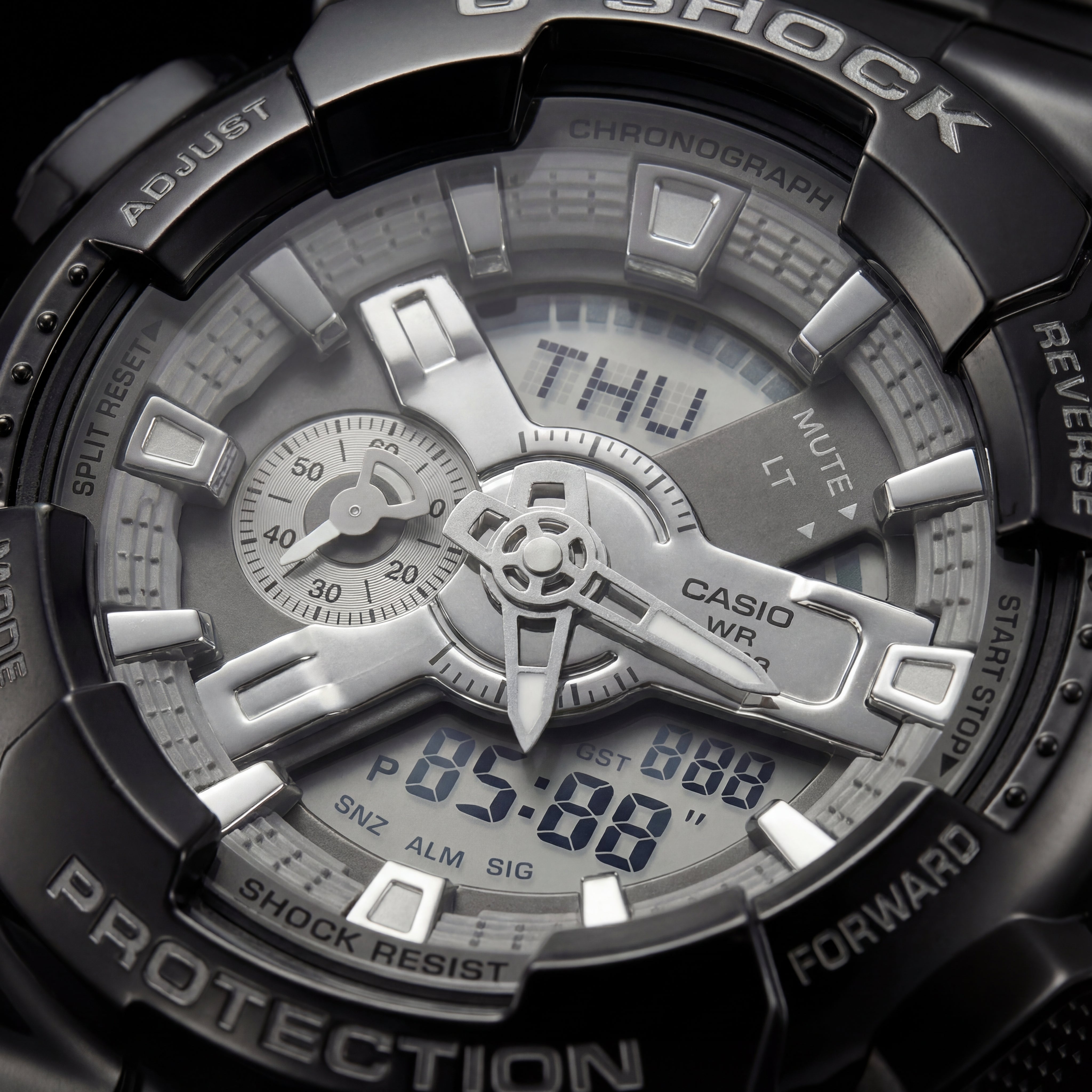 All-Black Digital-Analog Shock Resistant Men’s Sports Watch