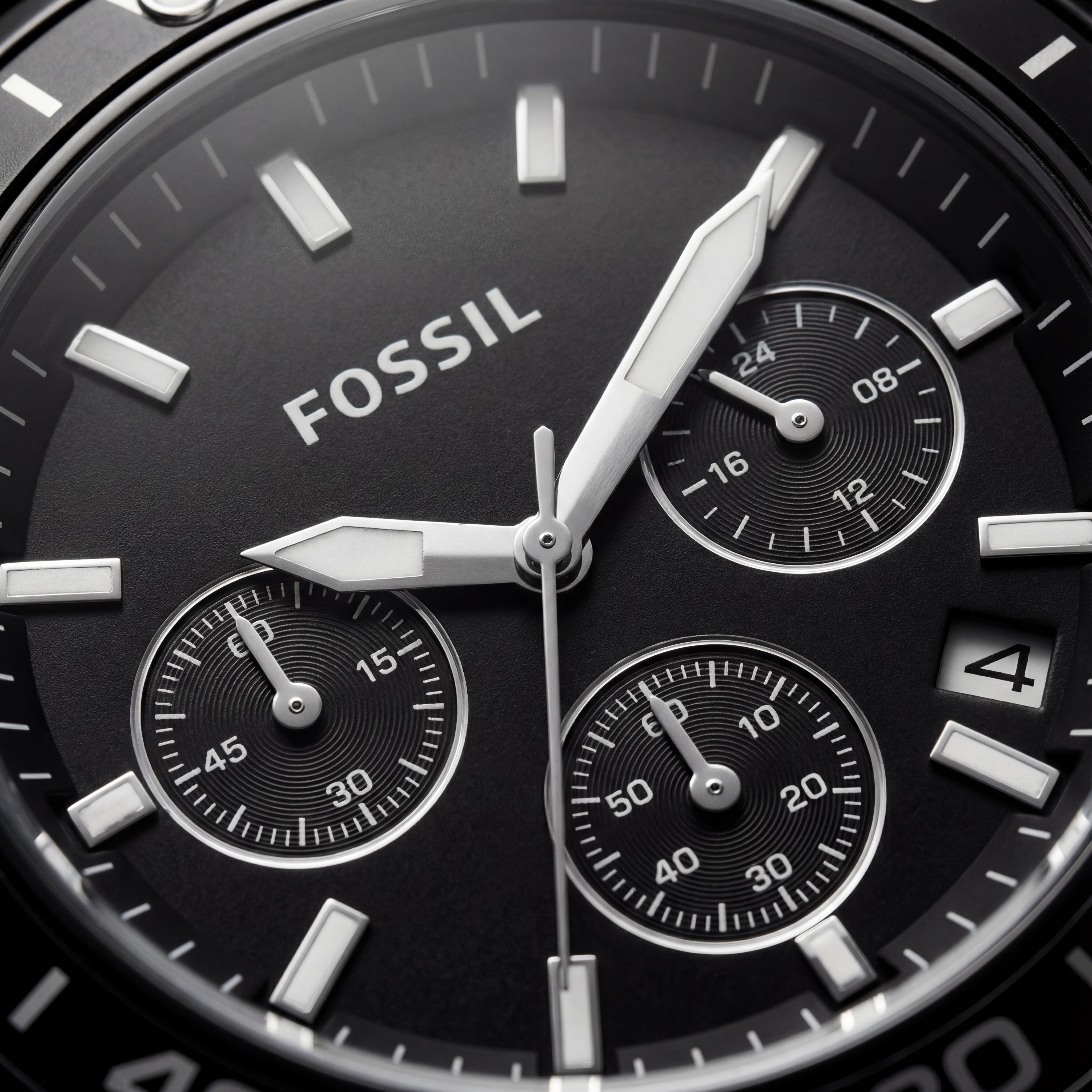 All-Black Steel Chronograph Men’s Watch
