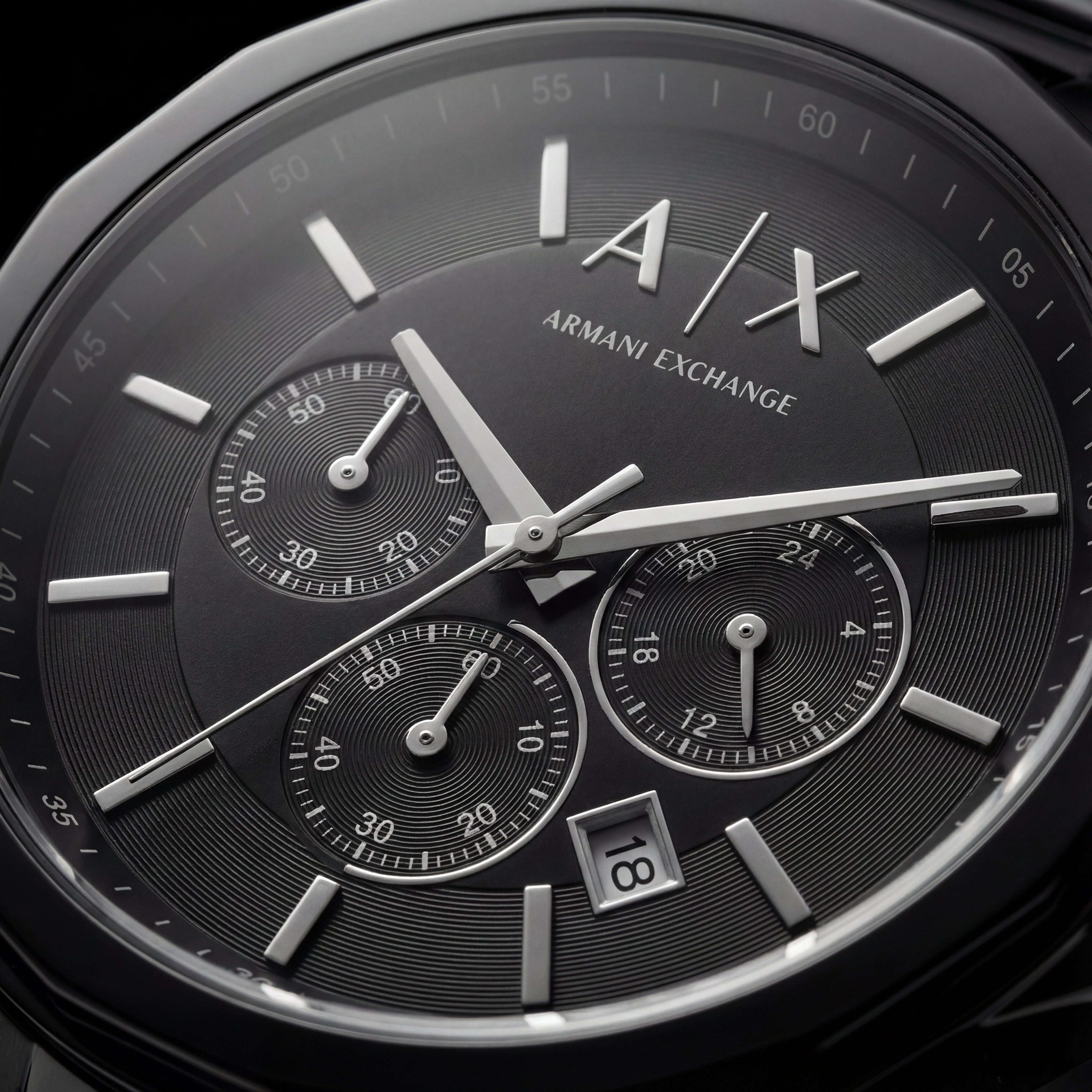 Centrix All-Black Chronograph Steel Watch