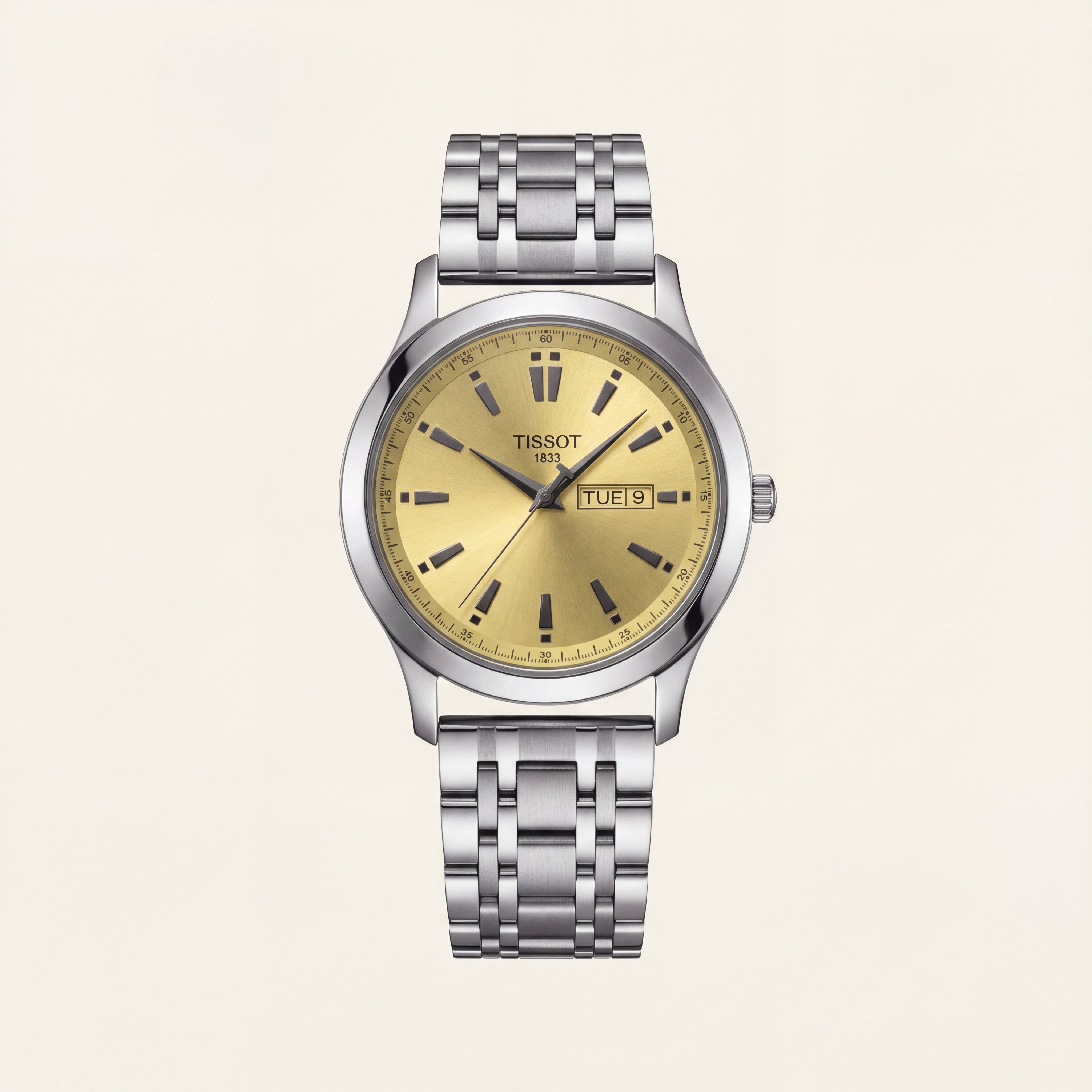Classic Champagne Dial Steel Men’s Watch