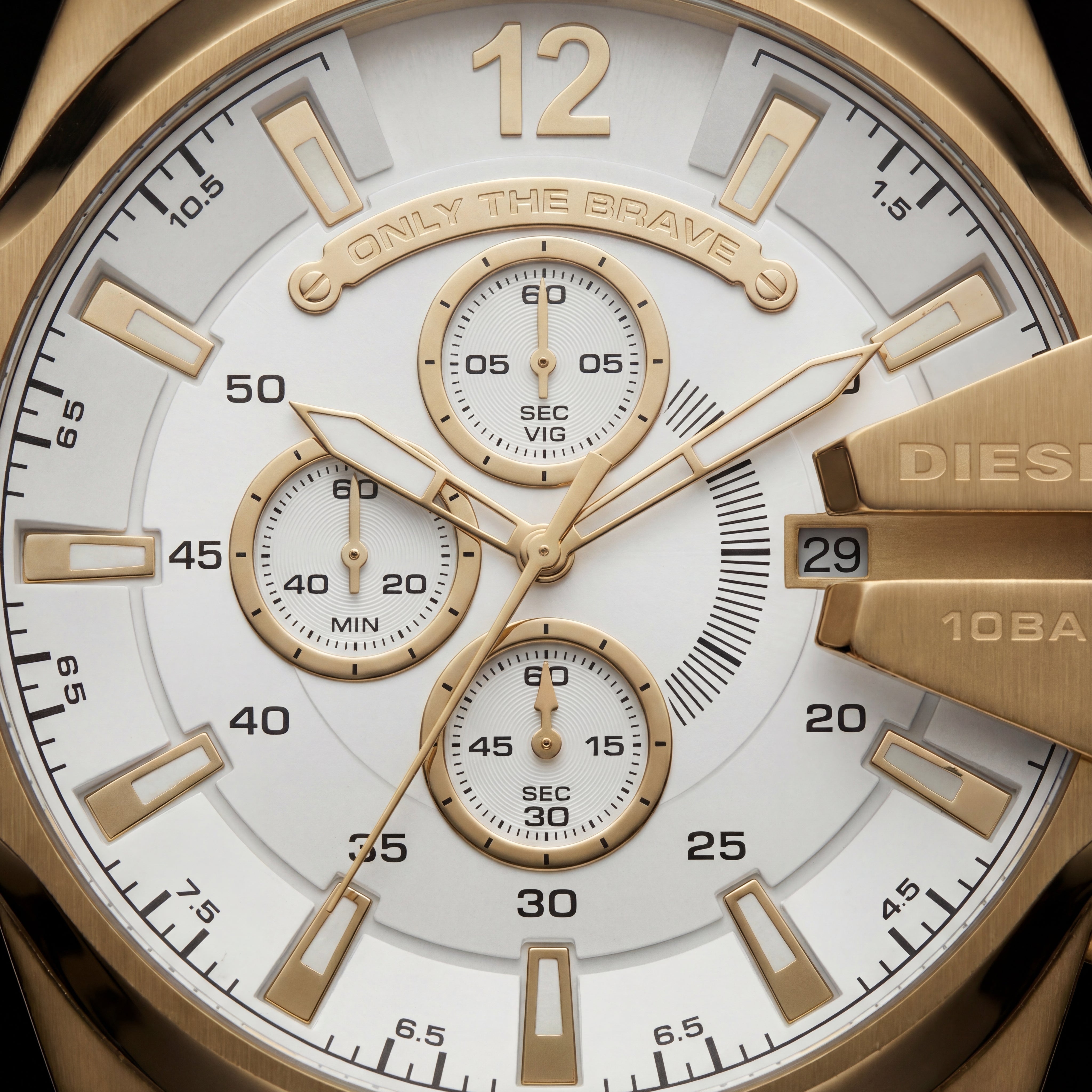 Imperial Gold White Chronograph Men’s Watch