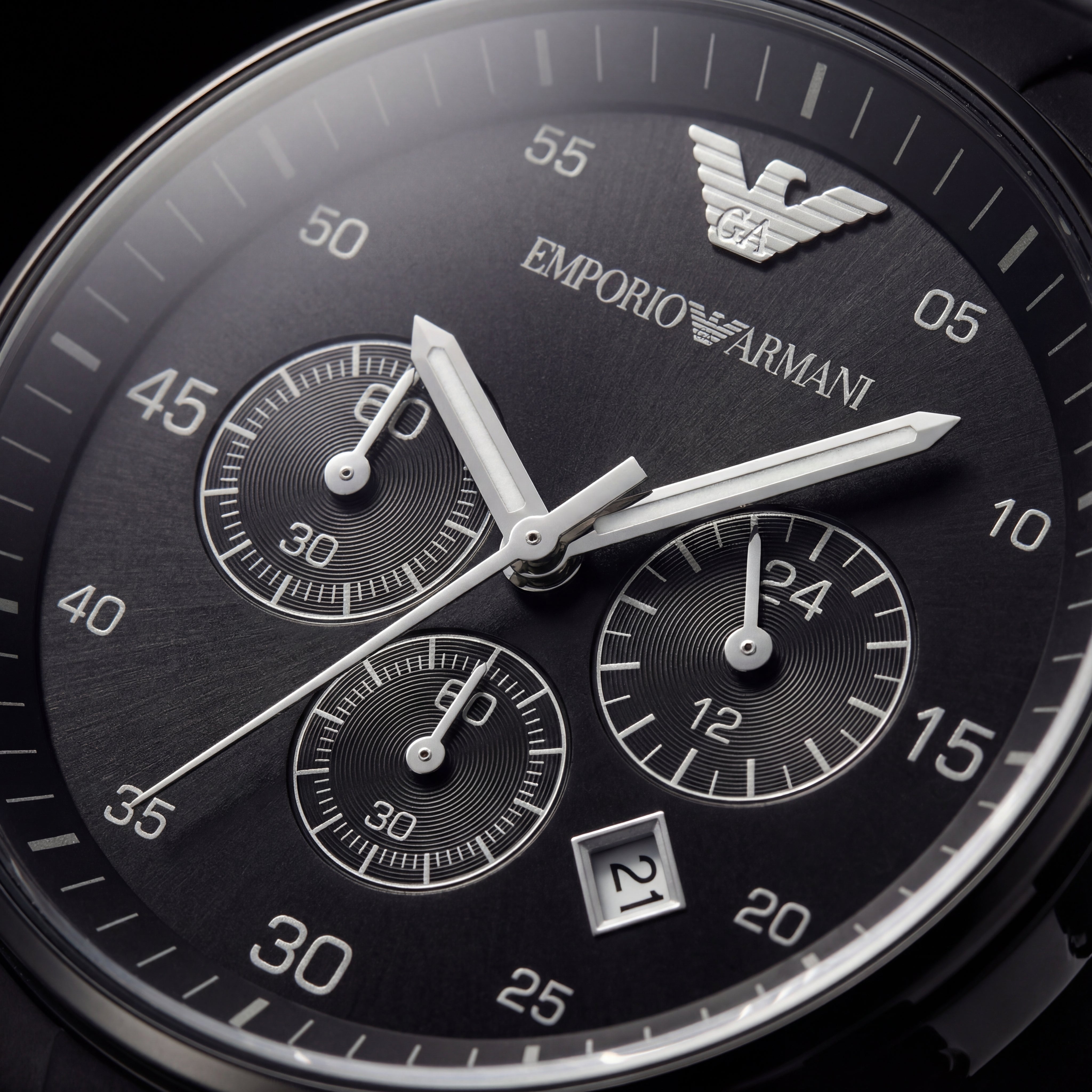 All Black Chronograph Stainless Steel Men’s Watch