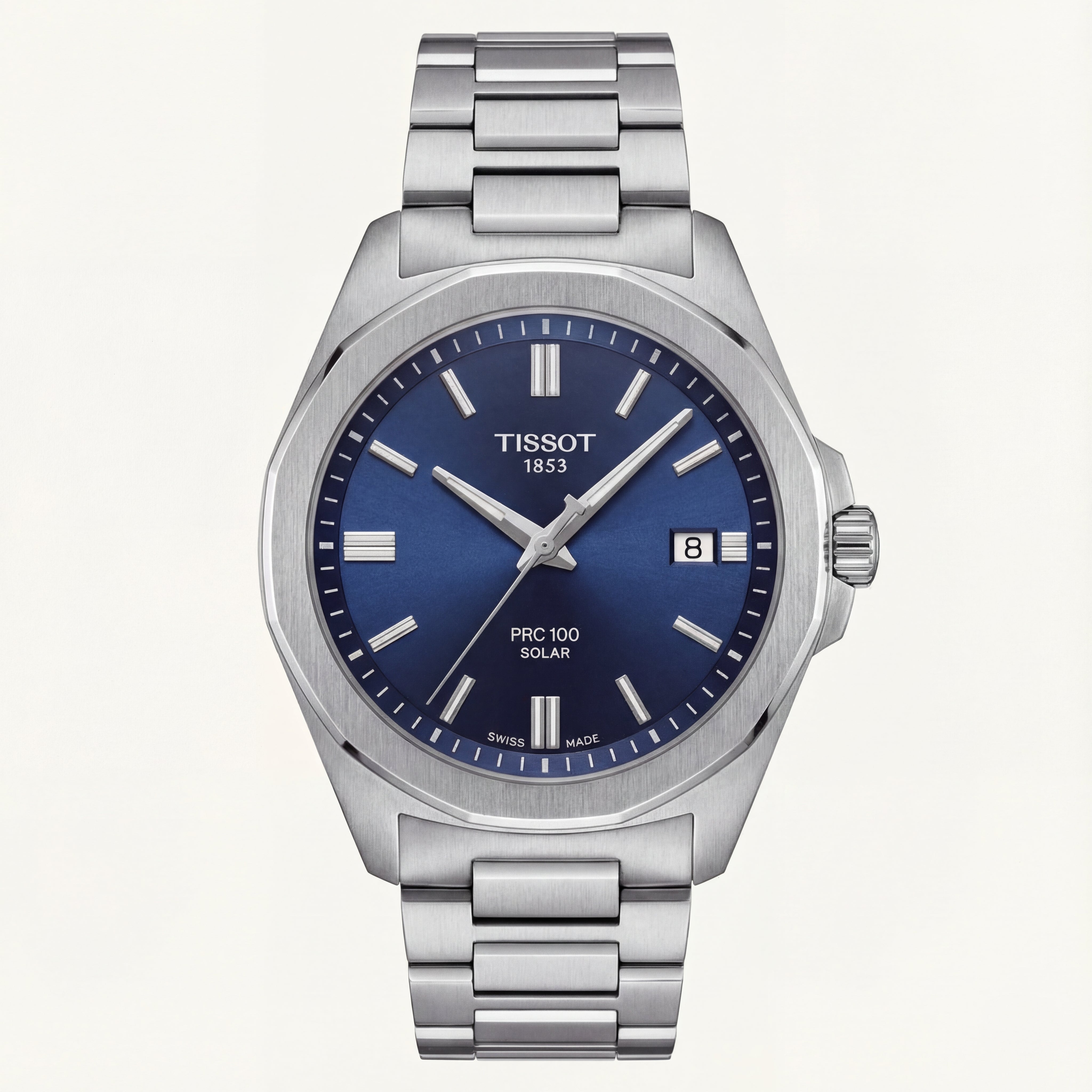 Deep Blue Solar Quartz Stainless Steel Everyday Watch