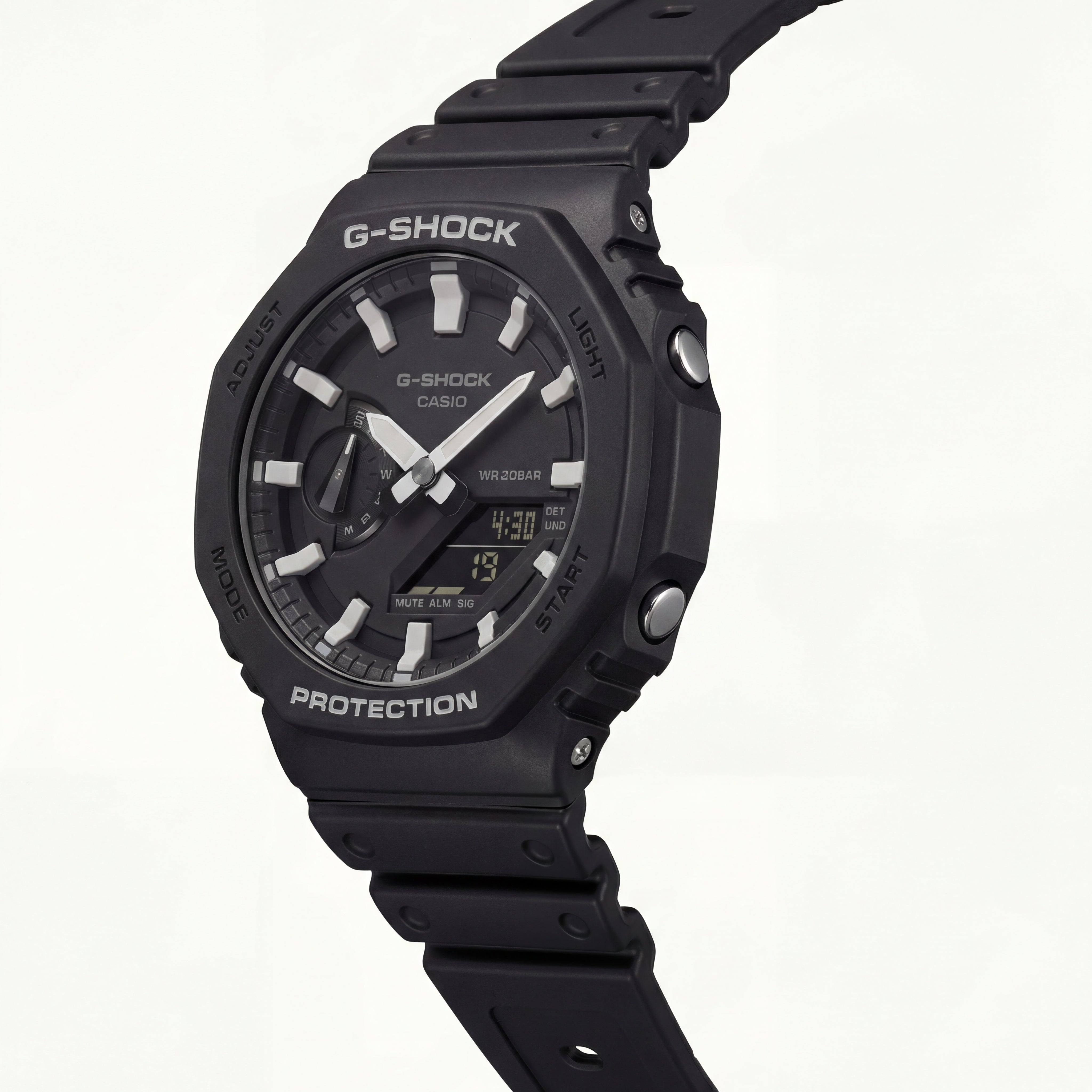 All-Black Tactical Digital-Analog Men’s Watch with Shock-Resistant Sport Strap