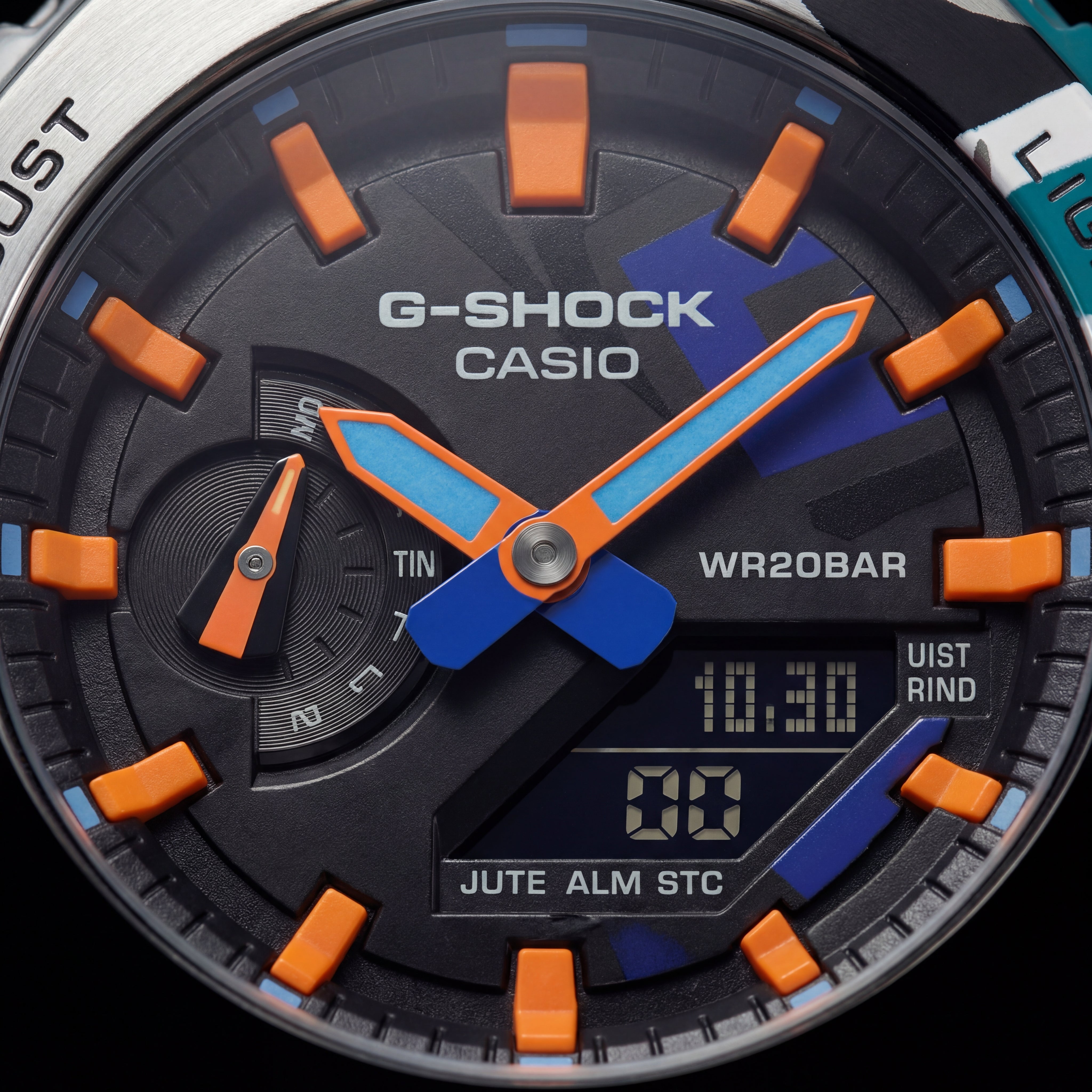 Urban Camo Multi-Color Tough Sports Men’s Watch with Digital-Analog Display