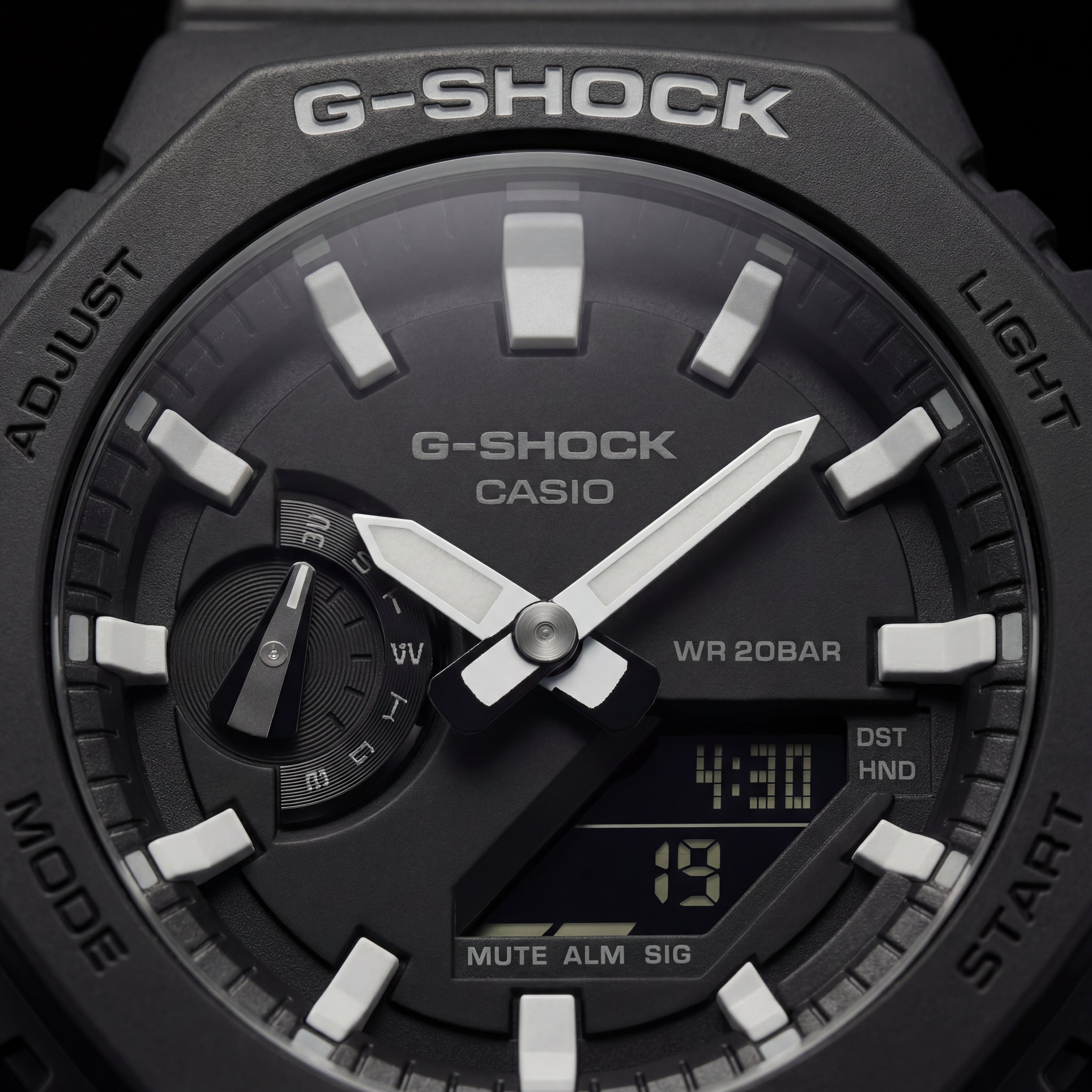 All-Black Tactical Digital-Analog Men’s Watch with Shock-Resistant Sport Strap