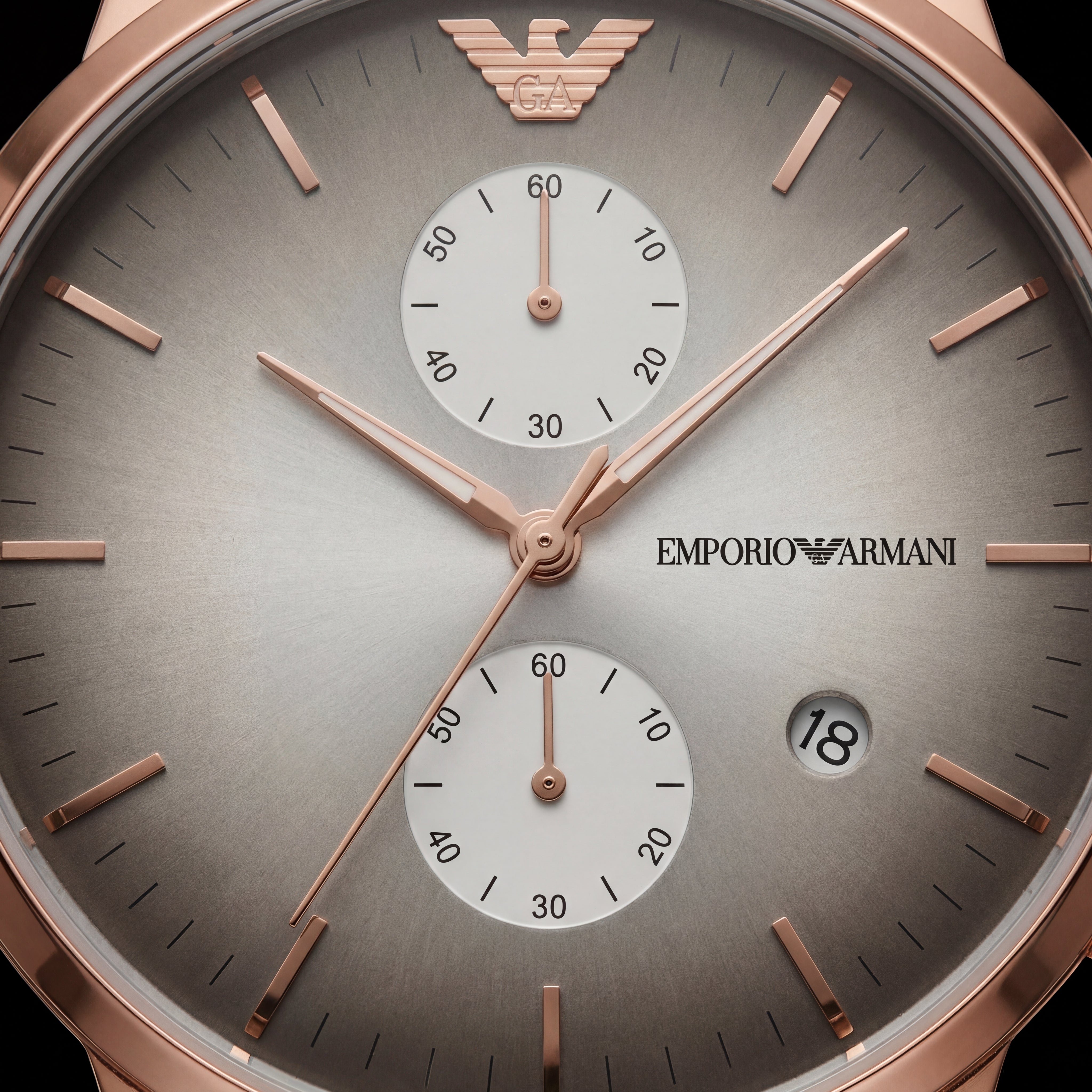 Two-Tone Rose Gold Chronograph Luxury Men’s Watch with Champagne Dial