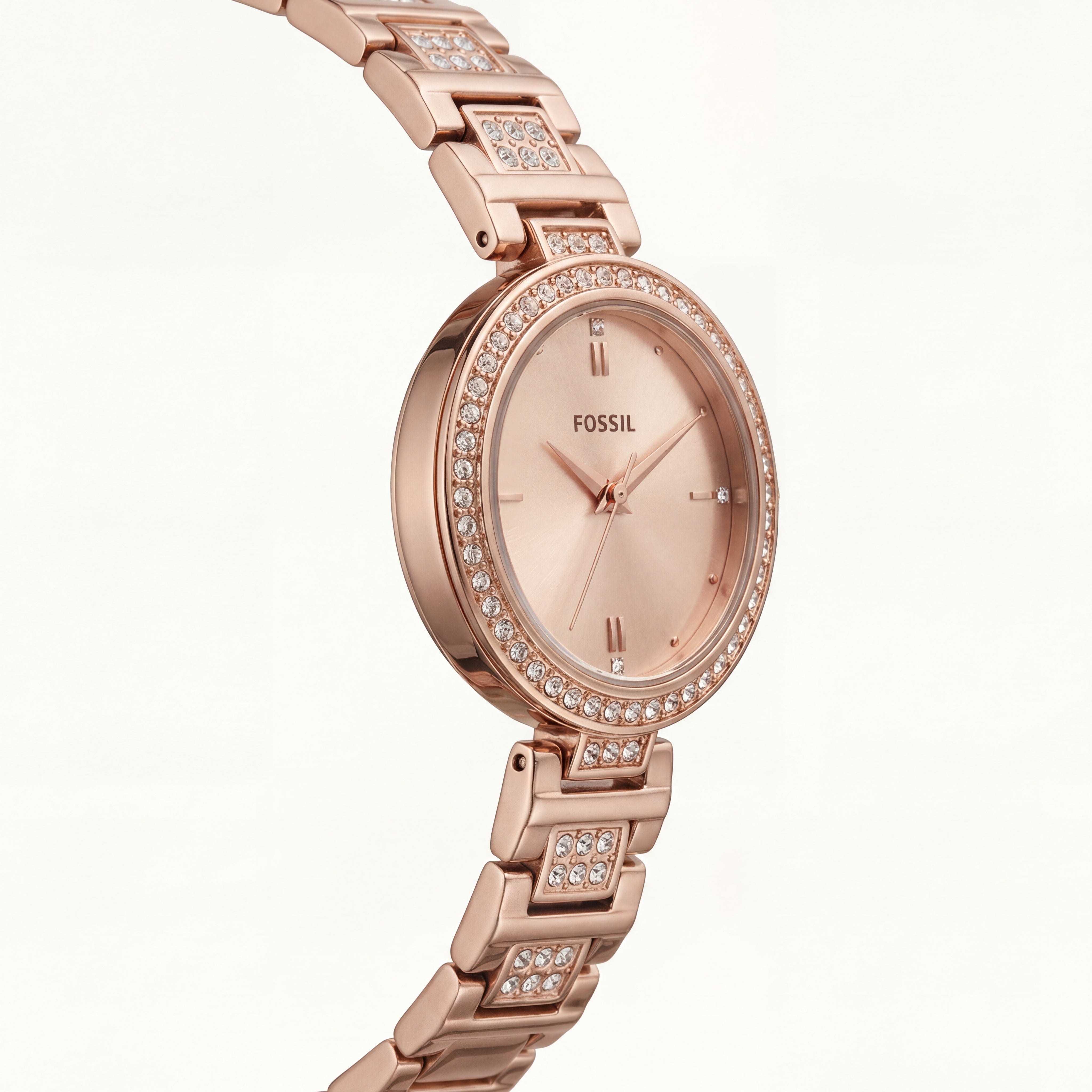 Champagne Luxe Crystal Watch – Full Rose Gold Edition