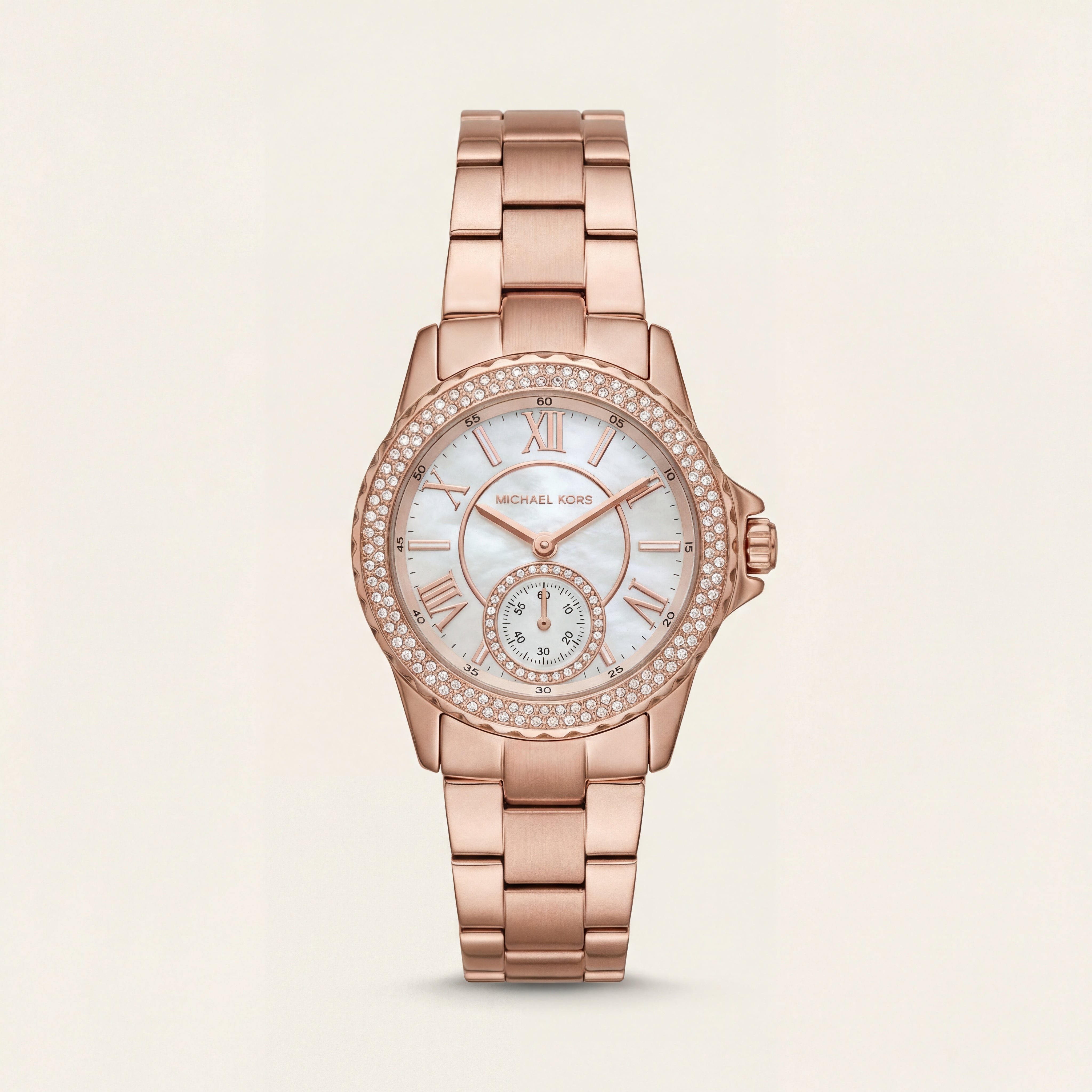 Blush Royale Crystal Watch – Rose Gold Edition