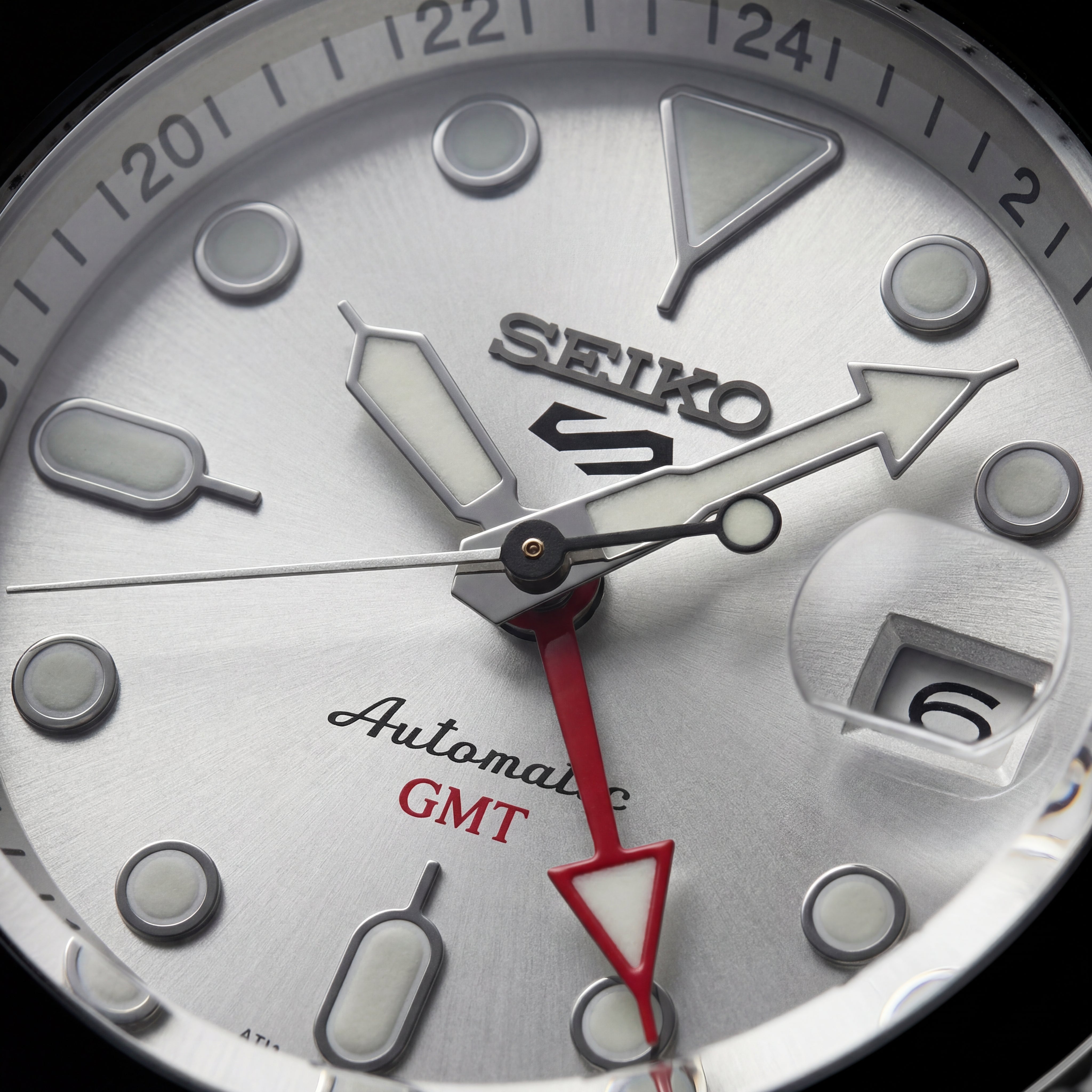 Silver Dial Pepsi GMT Steel Watch