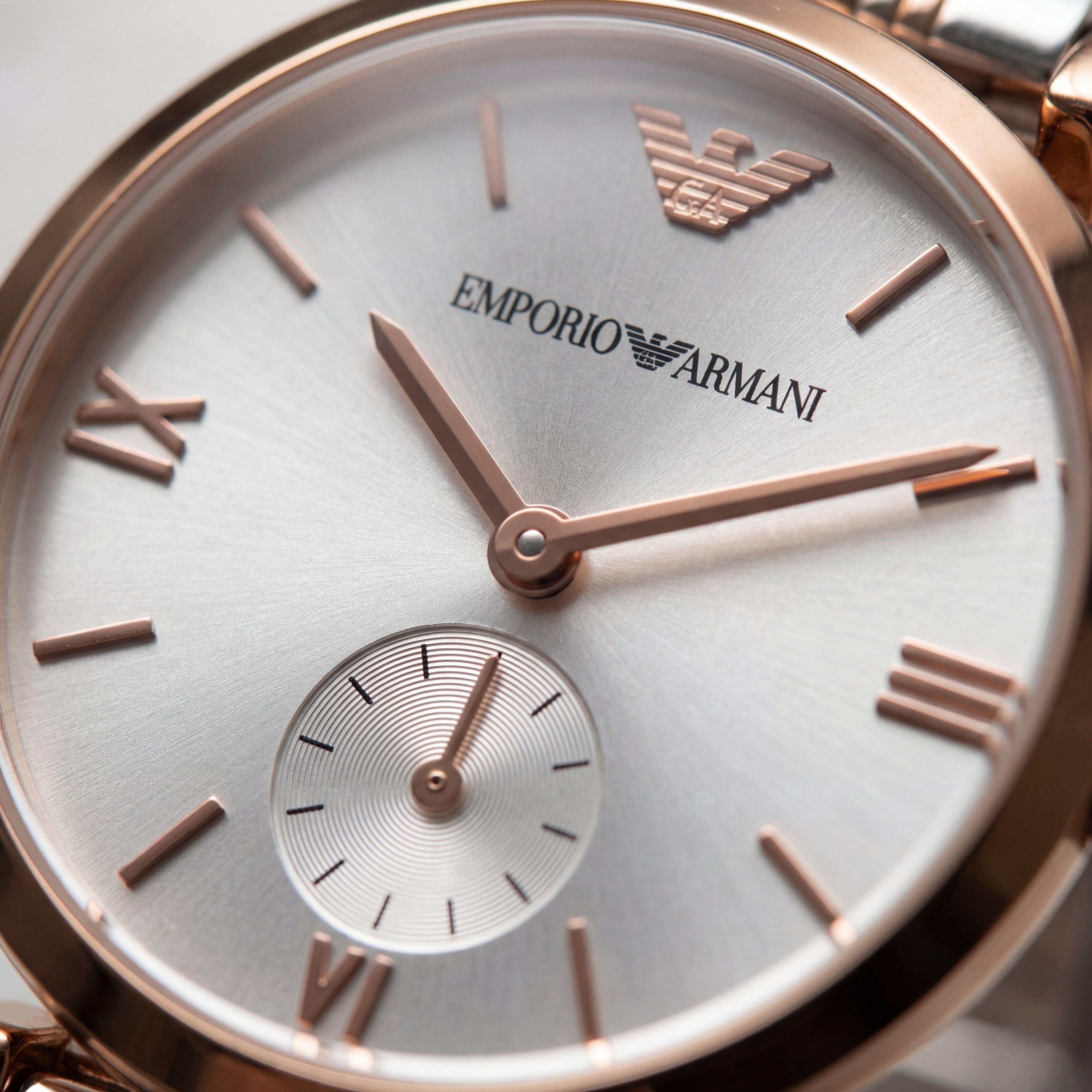 Two-Tone Steel & Rose Gold Silver Dial Sub-Second Elegant Bracelet Watch – Women