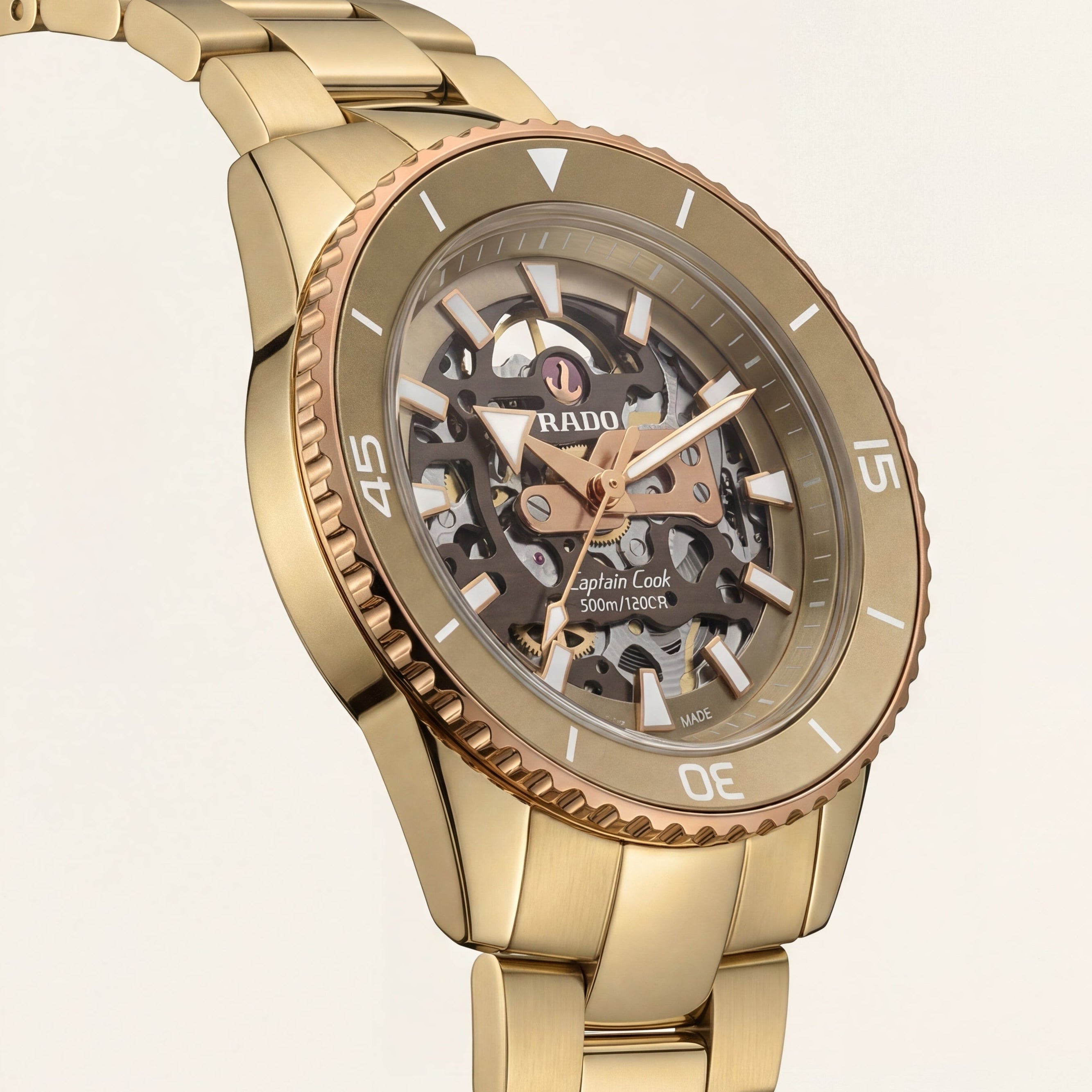 Royal Gold Skeleton Diver Automatic Stainless Steel Watch