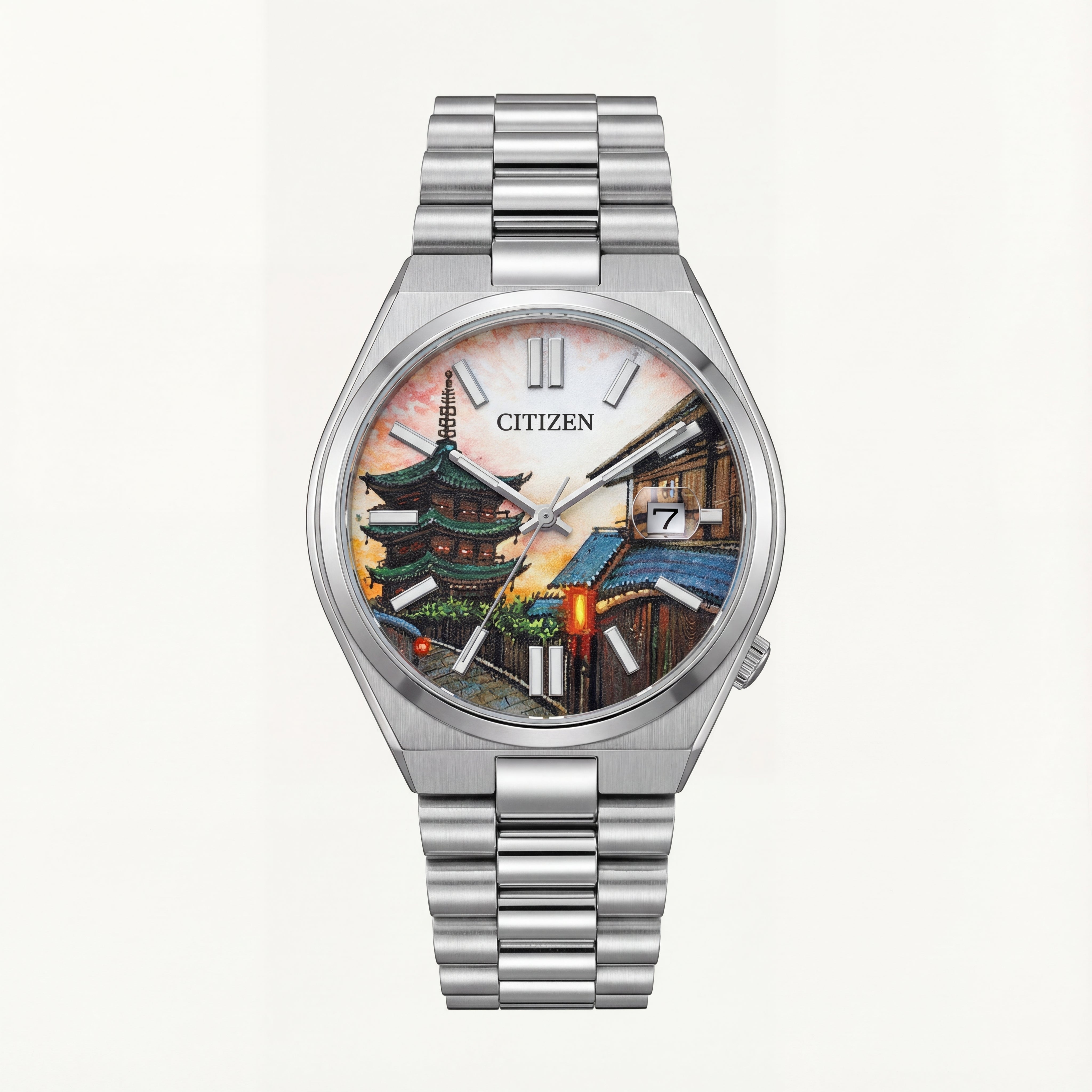 Kyoto Heritage Art Dial Silver Watch