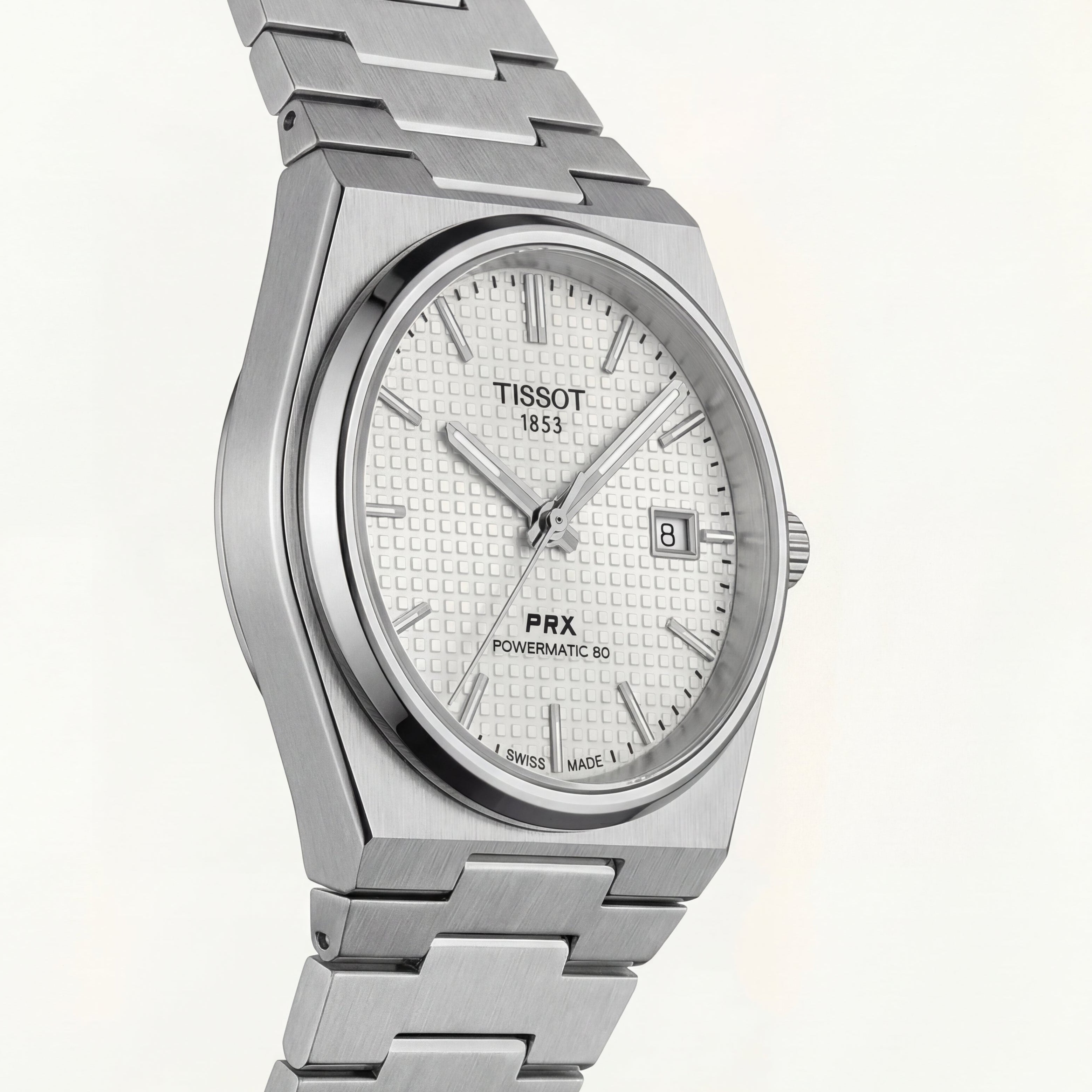 Centrix Silver Waffle Dial Watch