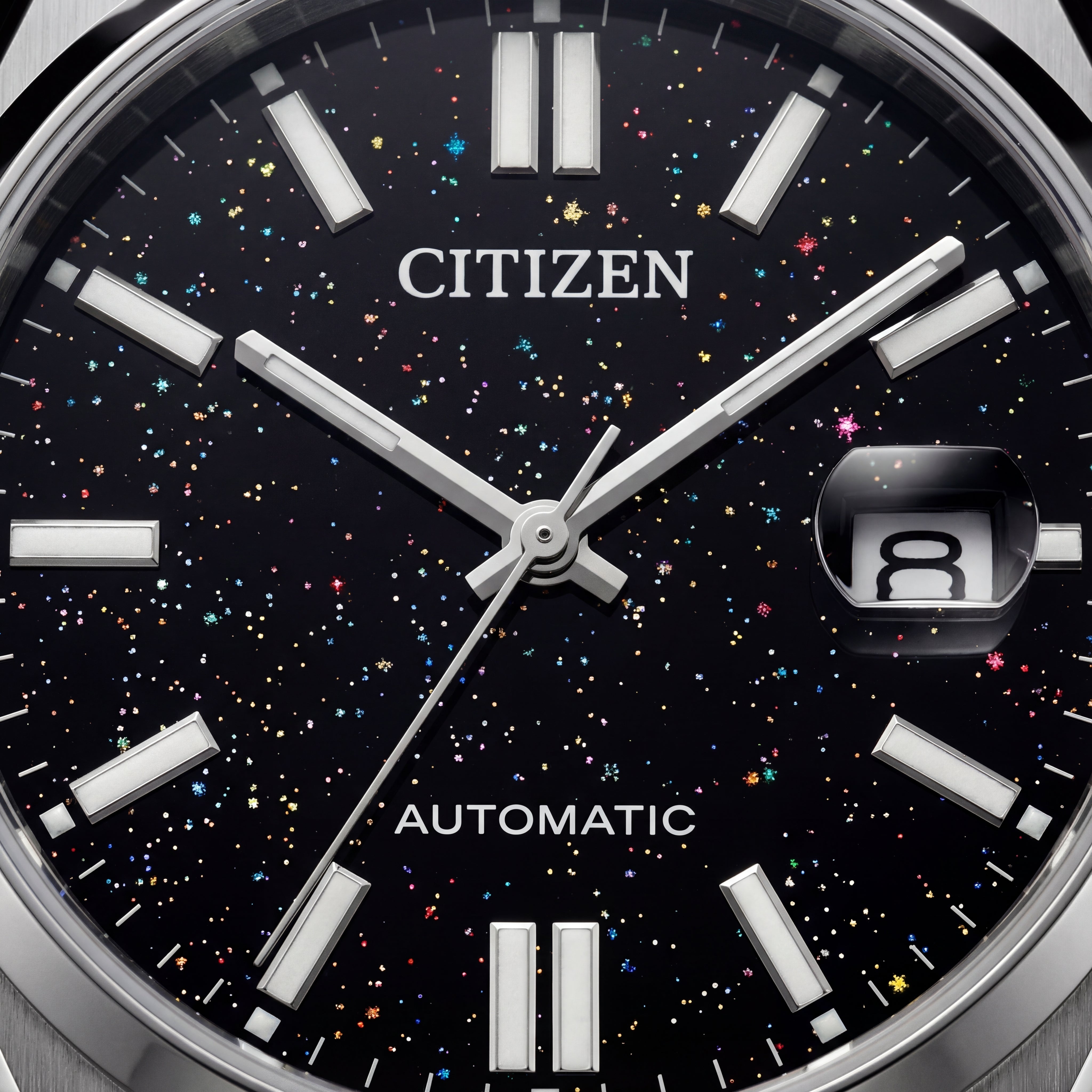 Stellar Night Galaxy Silver Watch