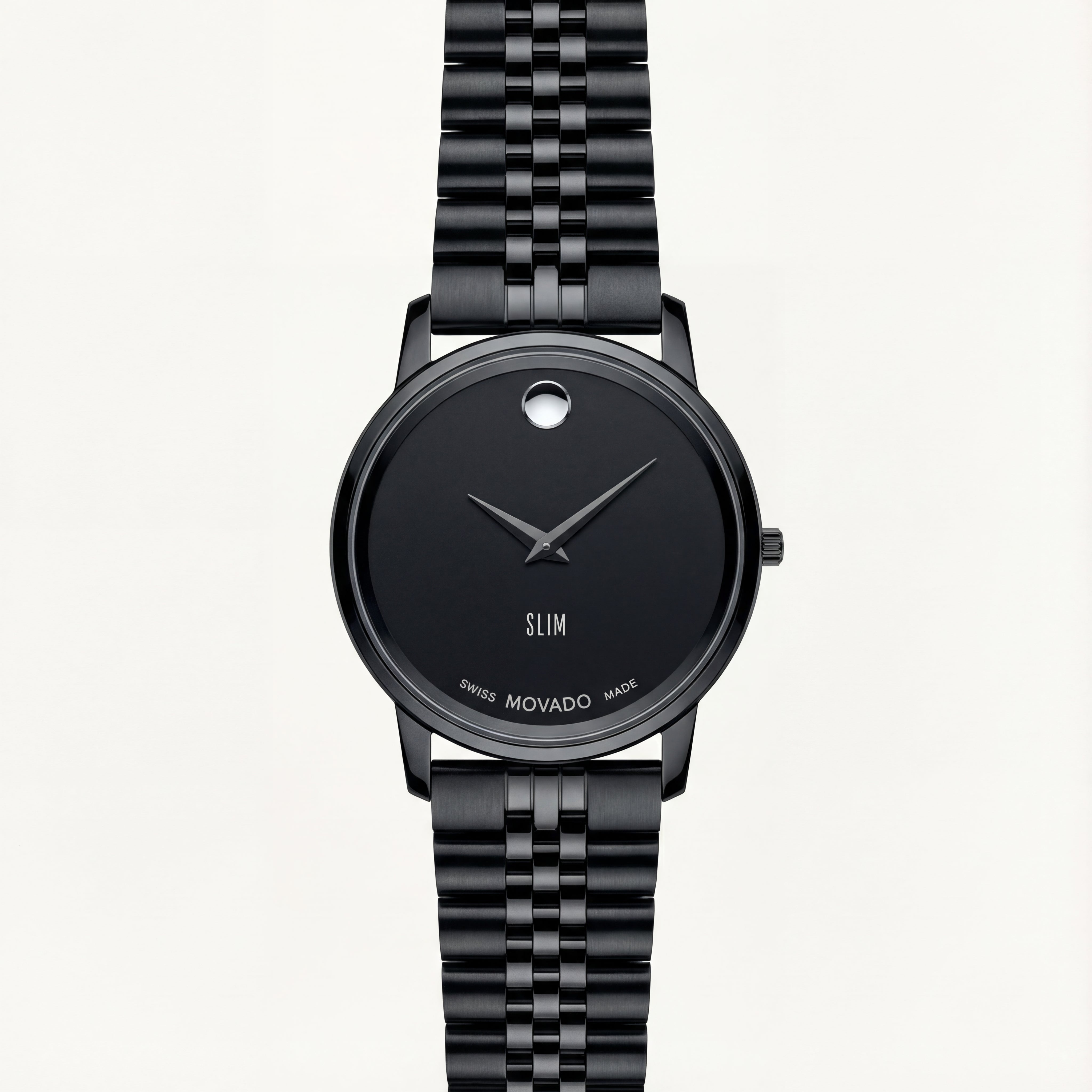Matte Black Slim Minimalist Men’s Watch