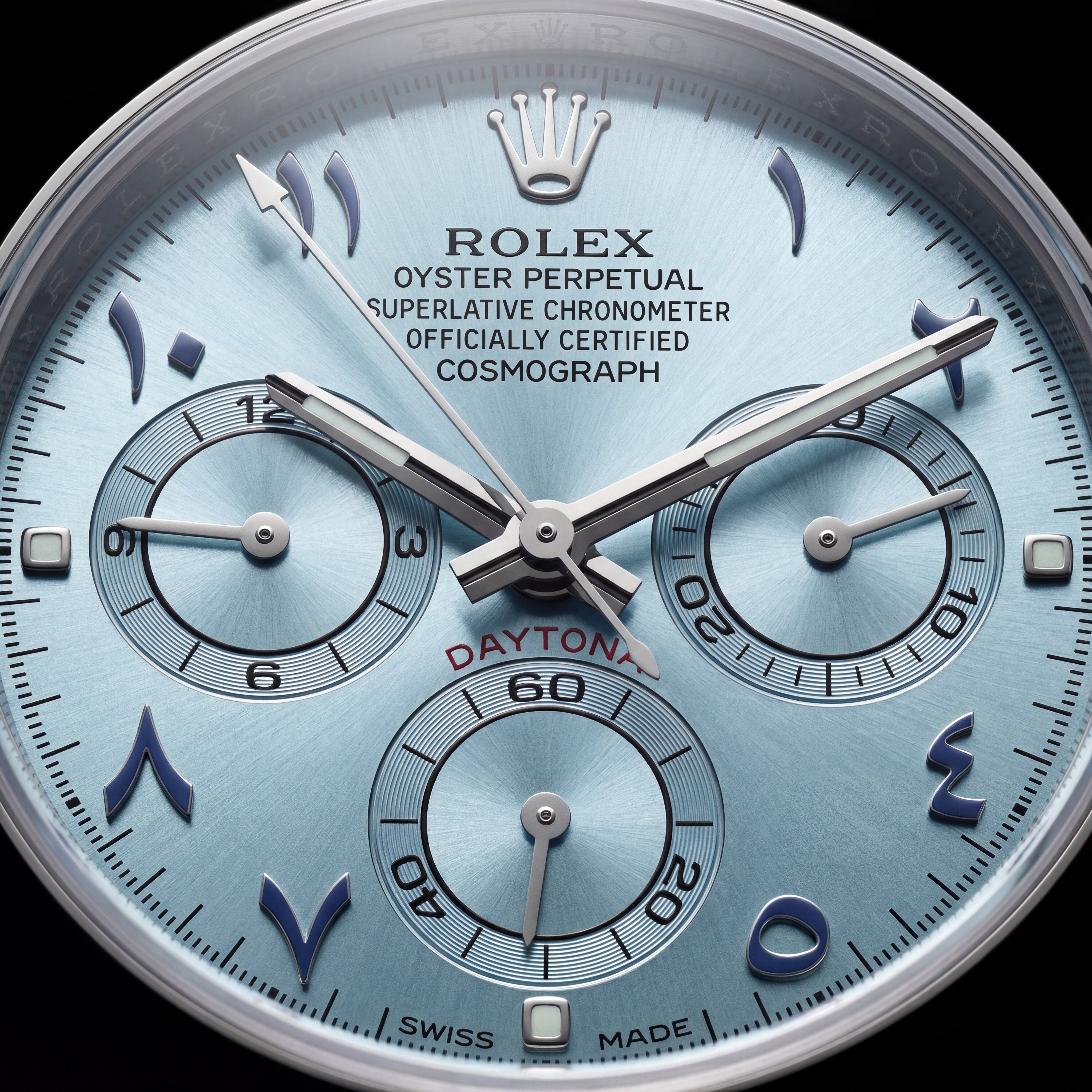 Ice Blue Diamond Bezel Chronograph Steel Watch – Luxury Racing Edition