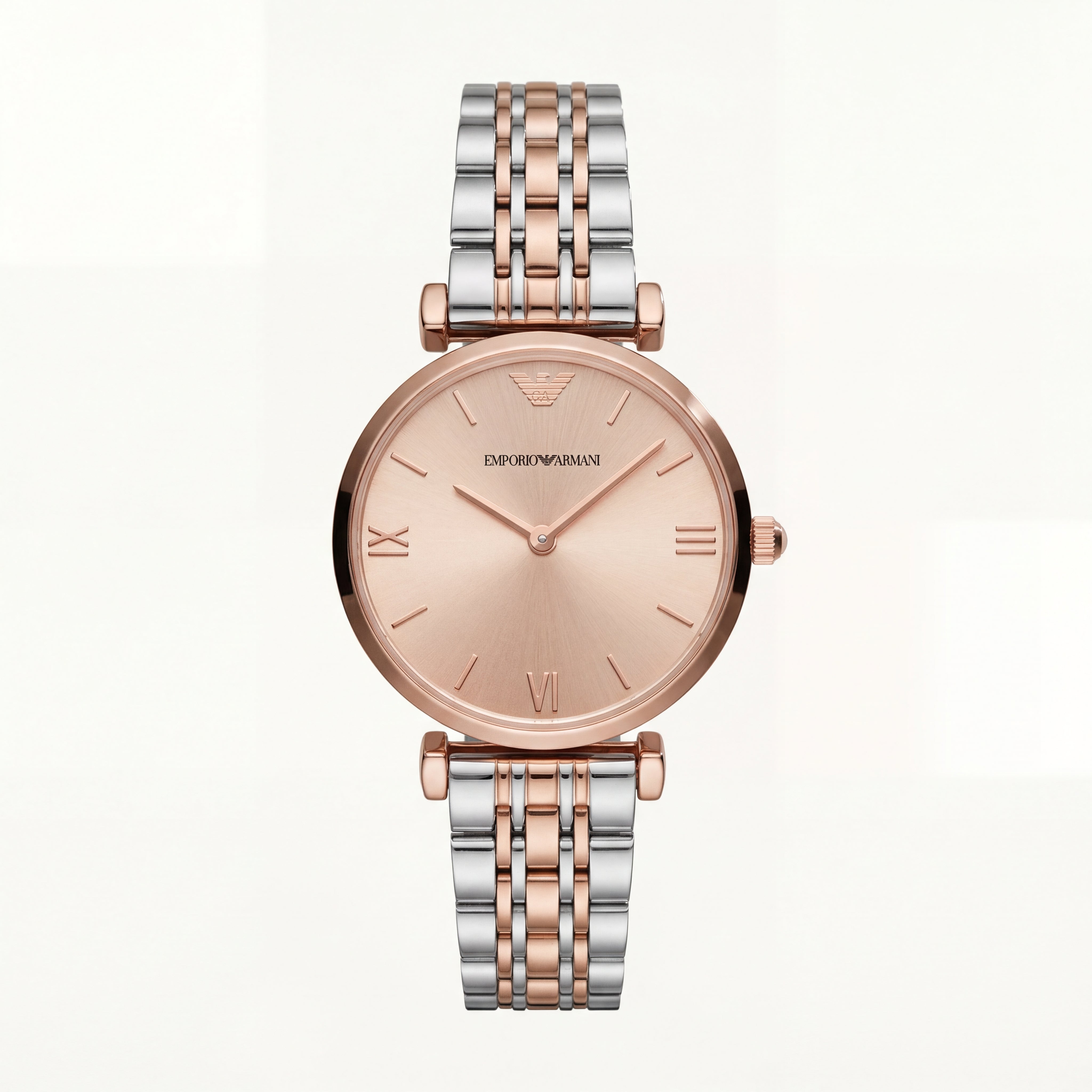 Blush Harmony Minimal Watch – Two-Tone Rose Edition