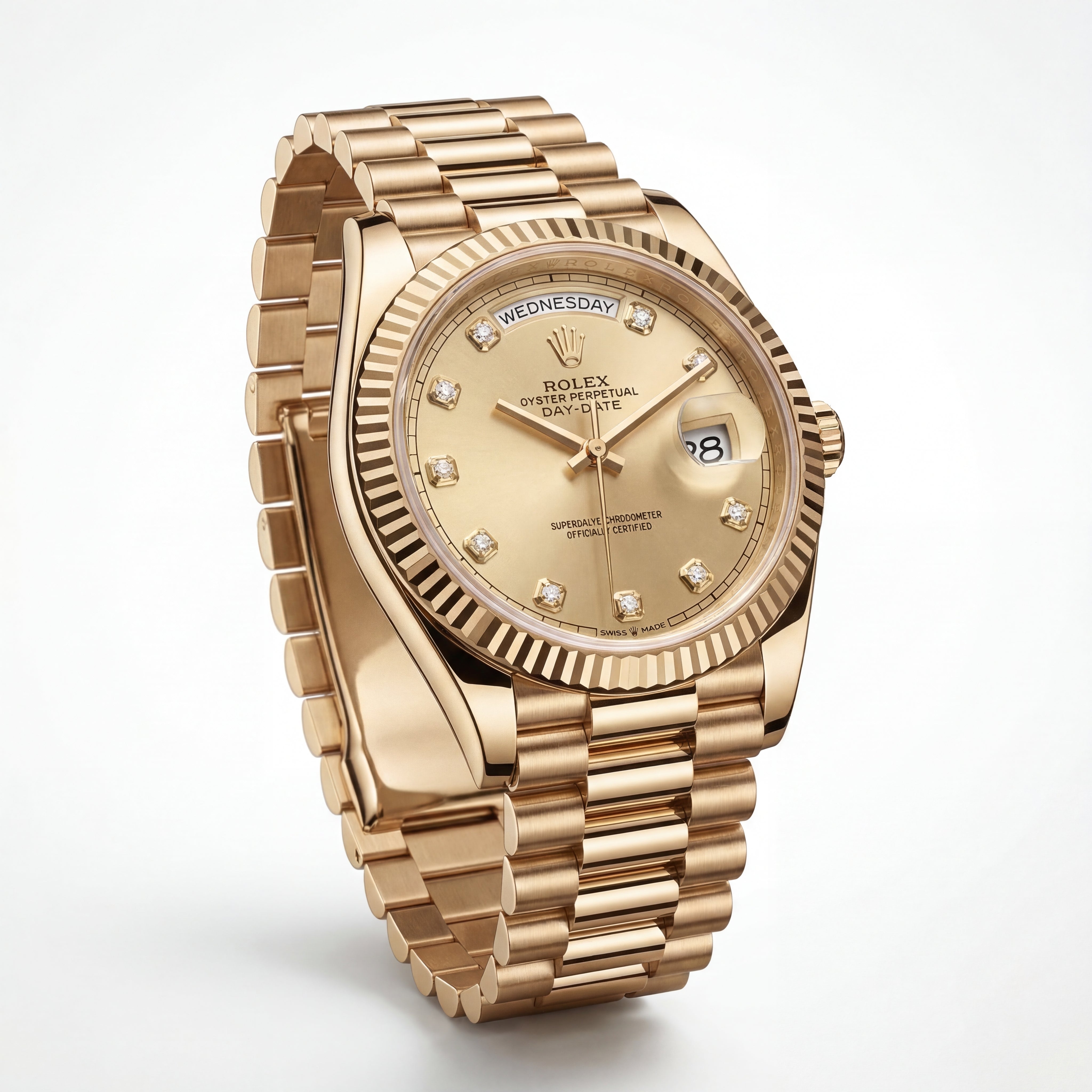 Centrix Gold Diamond Day-Date Automatic Watch